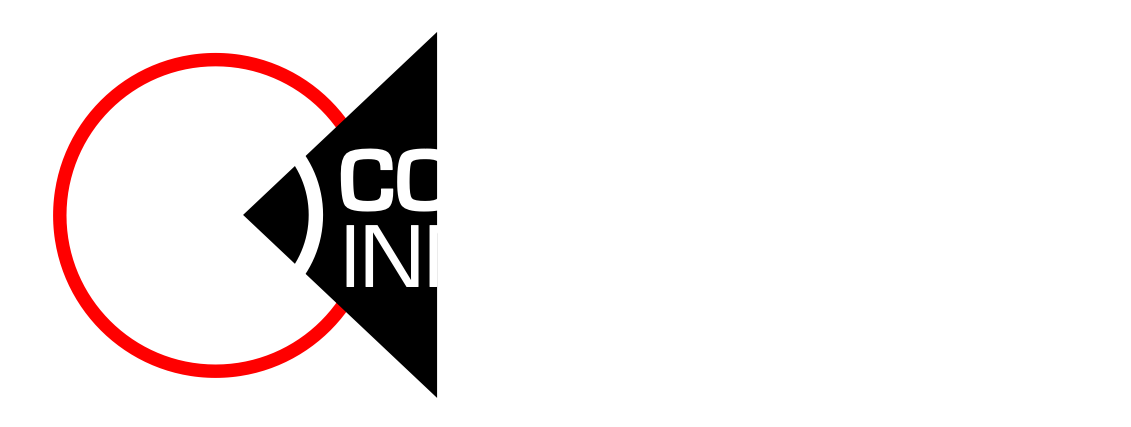 Concentric circles in black, white, and red with text 'Concentric Innovations' in white and gray.