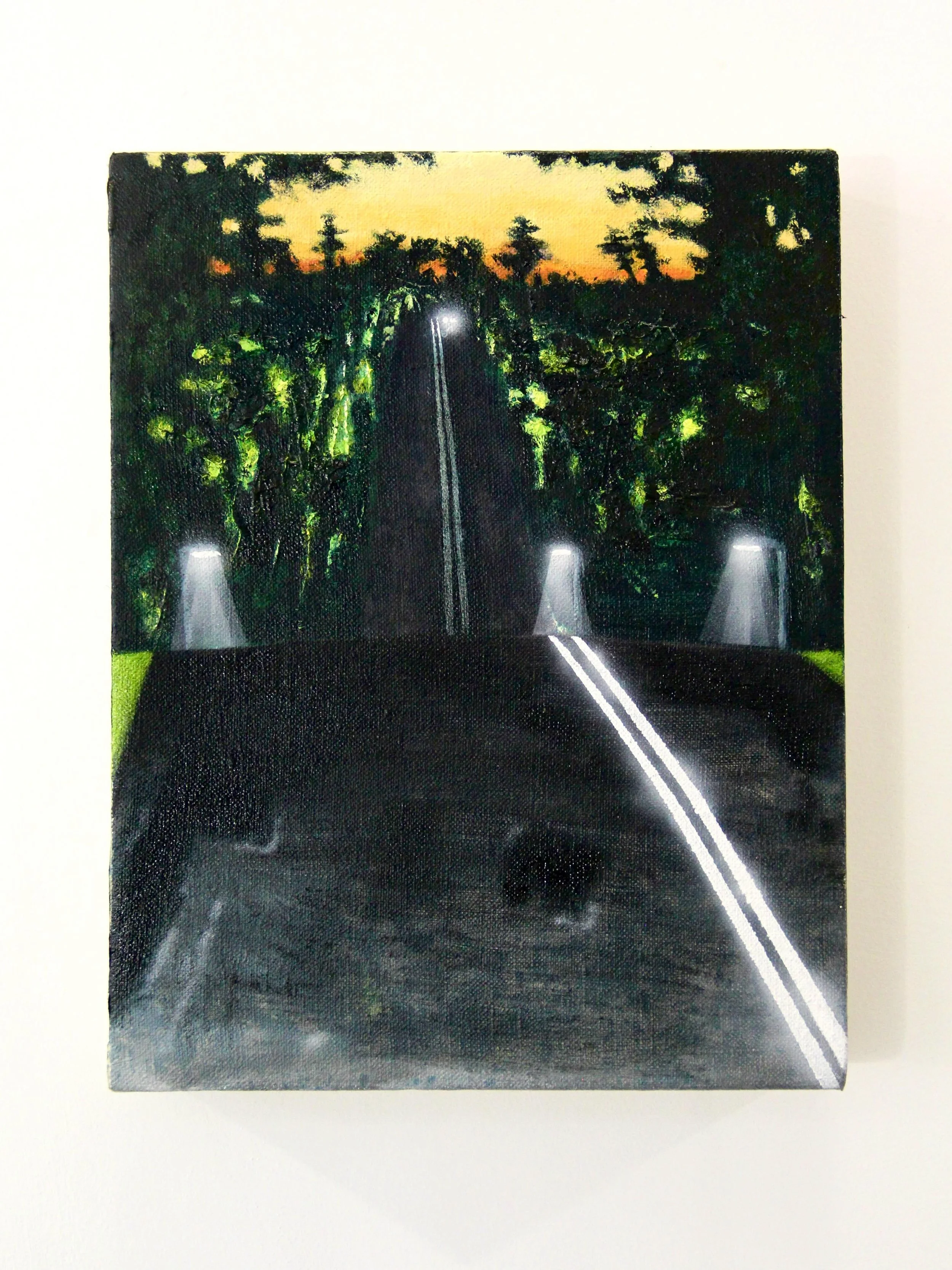 Oil on Linen, 19cm x 24cm

#nightdrive #roadpainting #contemporarylandscape #imaginedlandcape #nightpainting