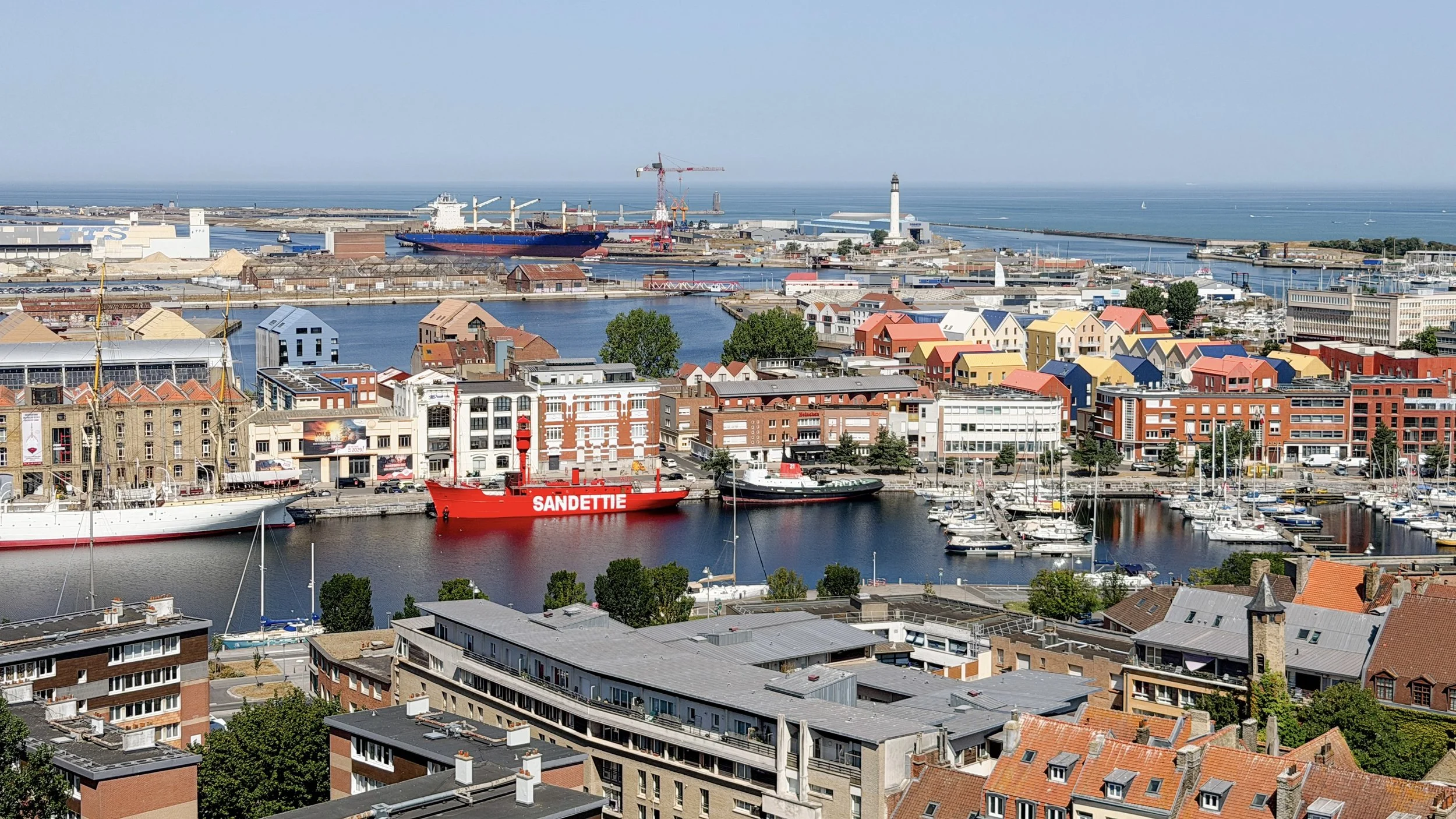 View of Dunkirk from up the Saint-Éloi Belfry of Dunkirk