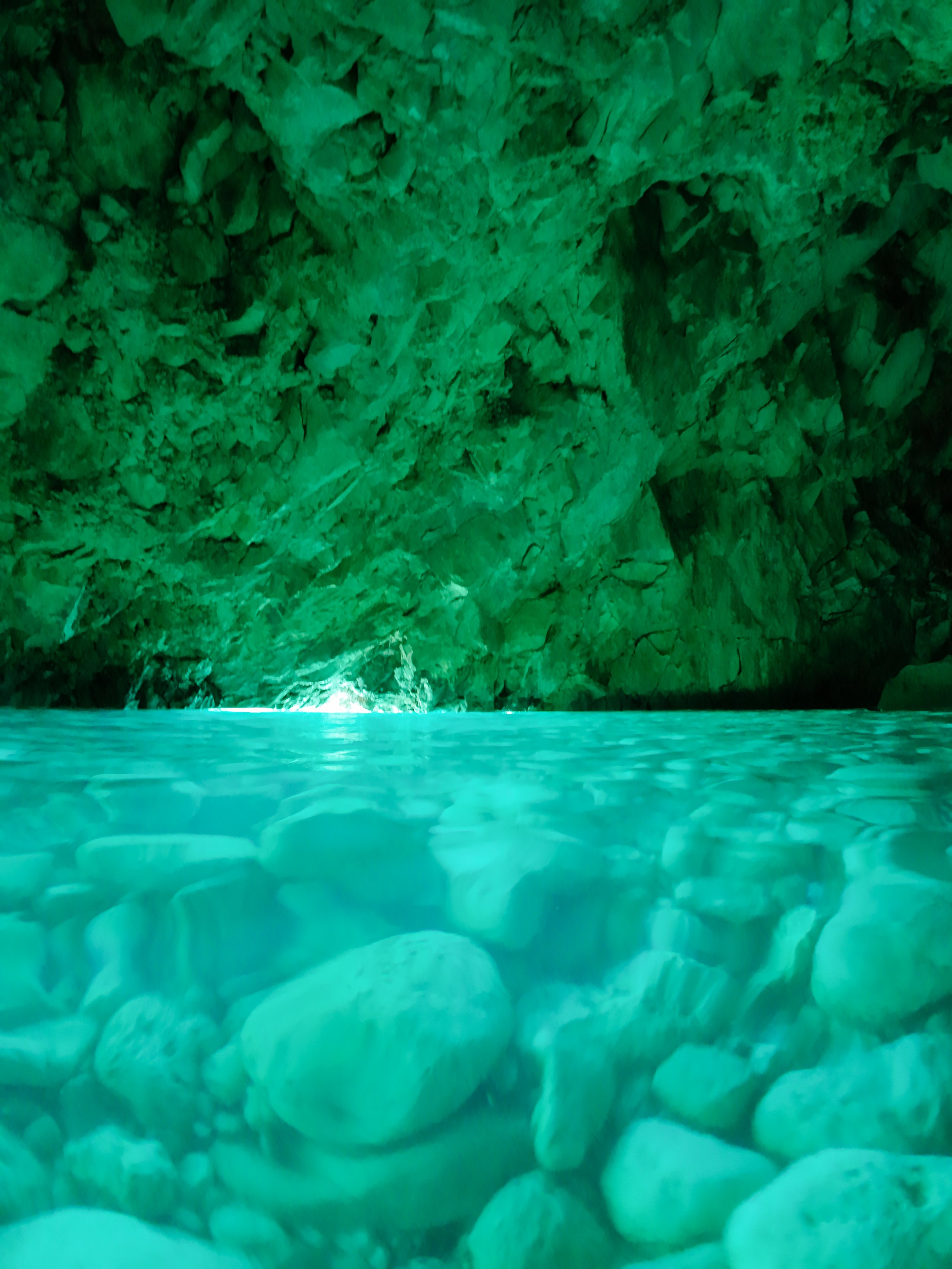 The Blue Cave in Albania