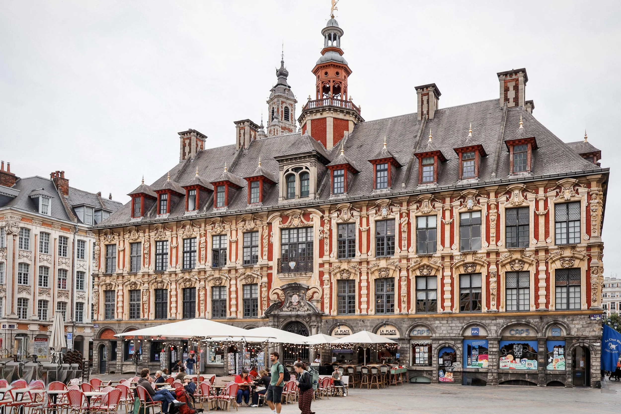 View of the Le Vieille Bourse in Lille