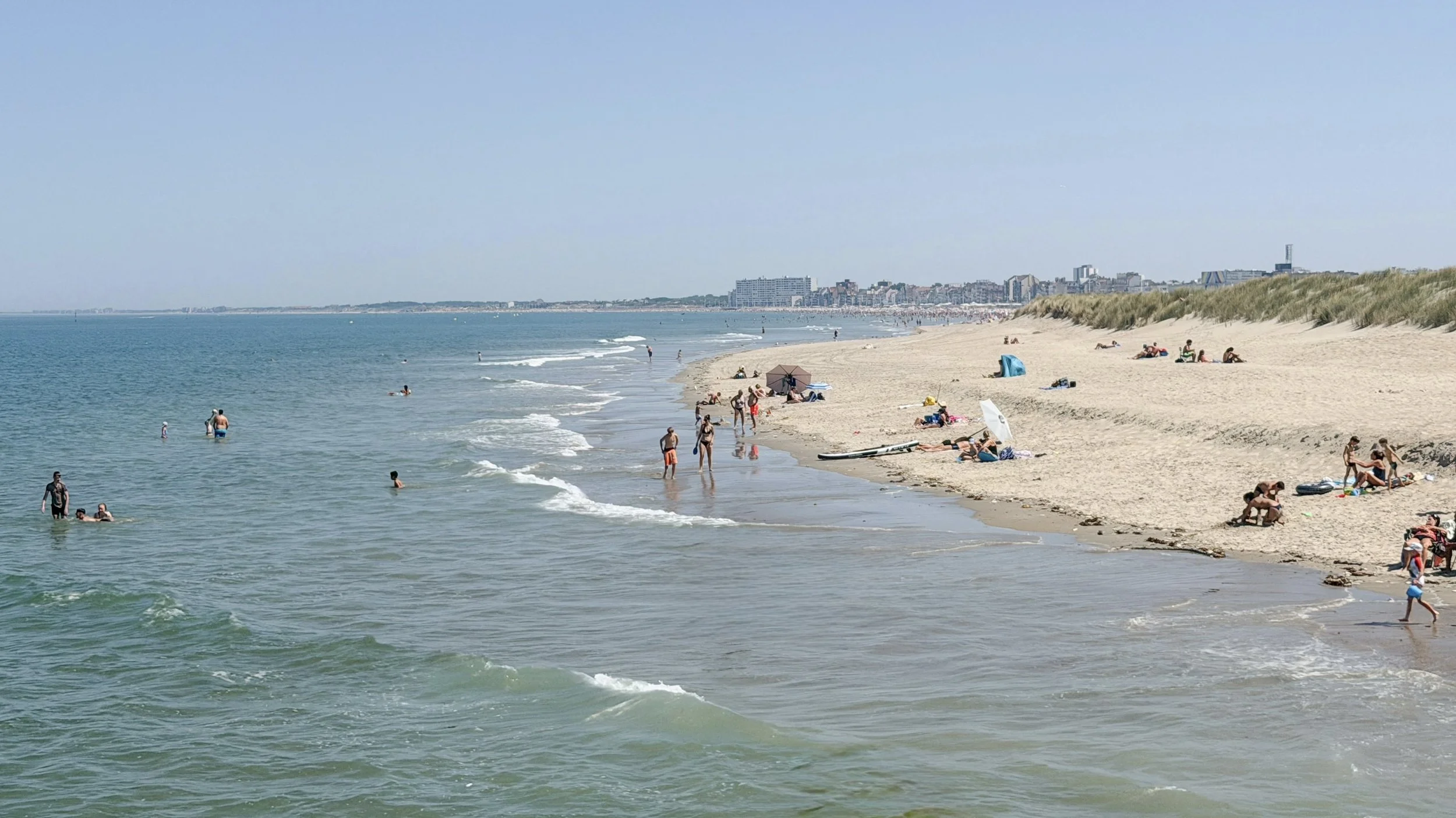 View of the sea and Dunkirk beach