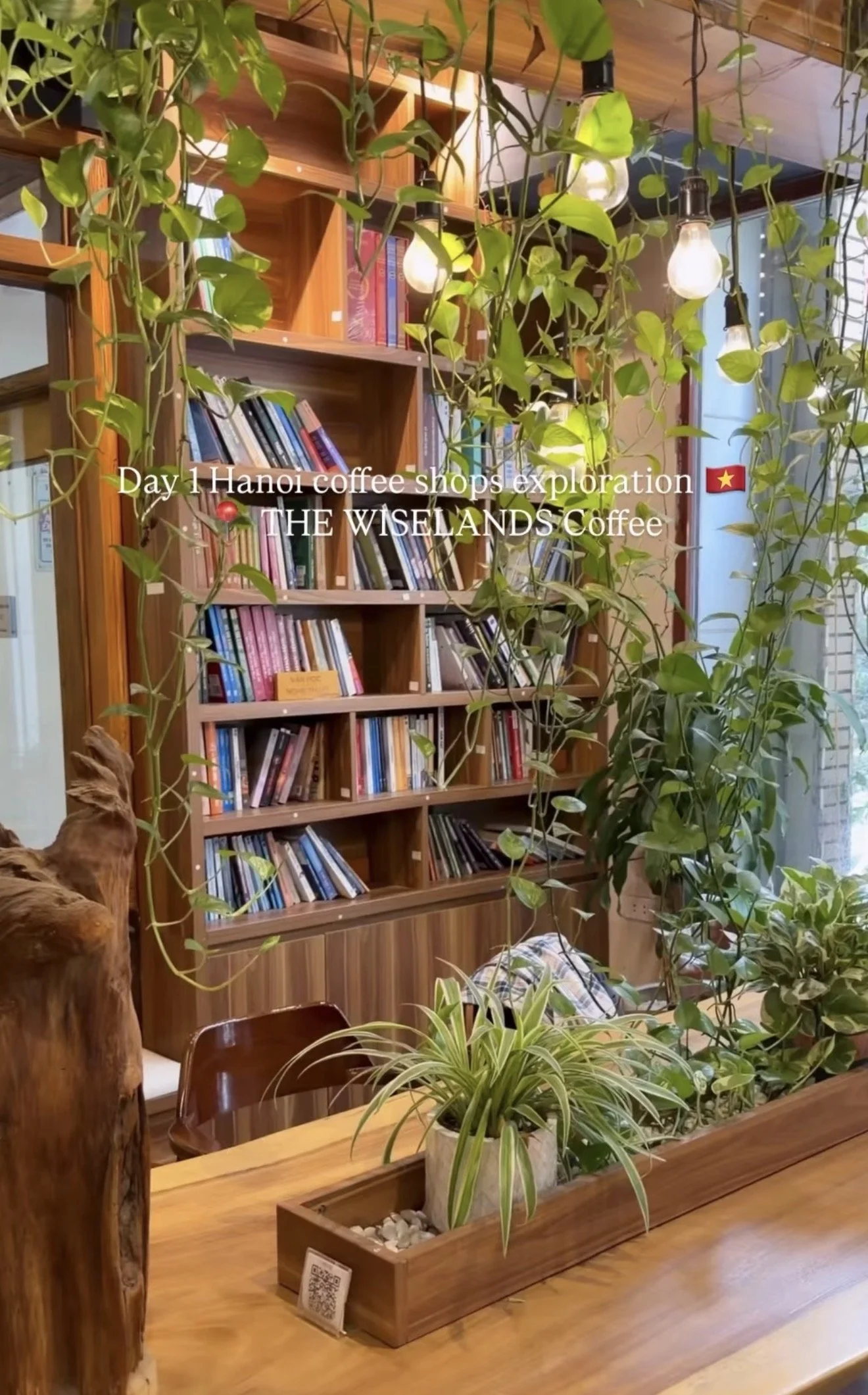 Reel showing Wiseland Coffee in Hanoi, Vietnam