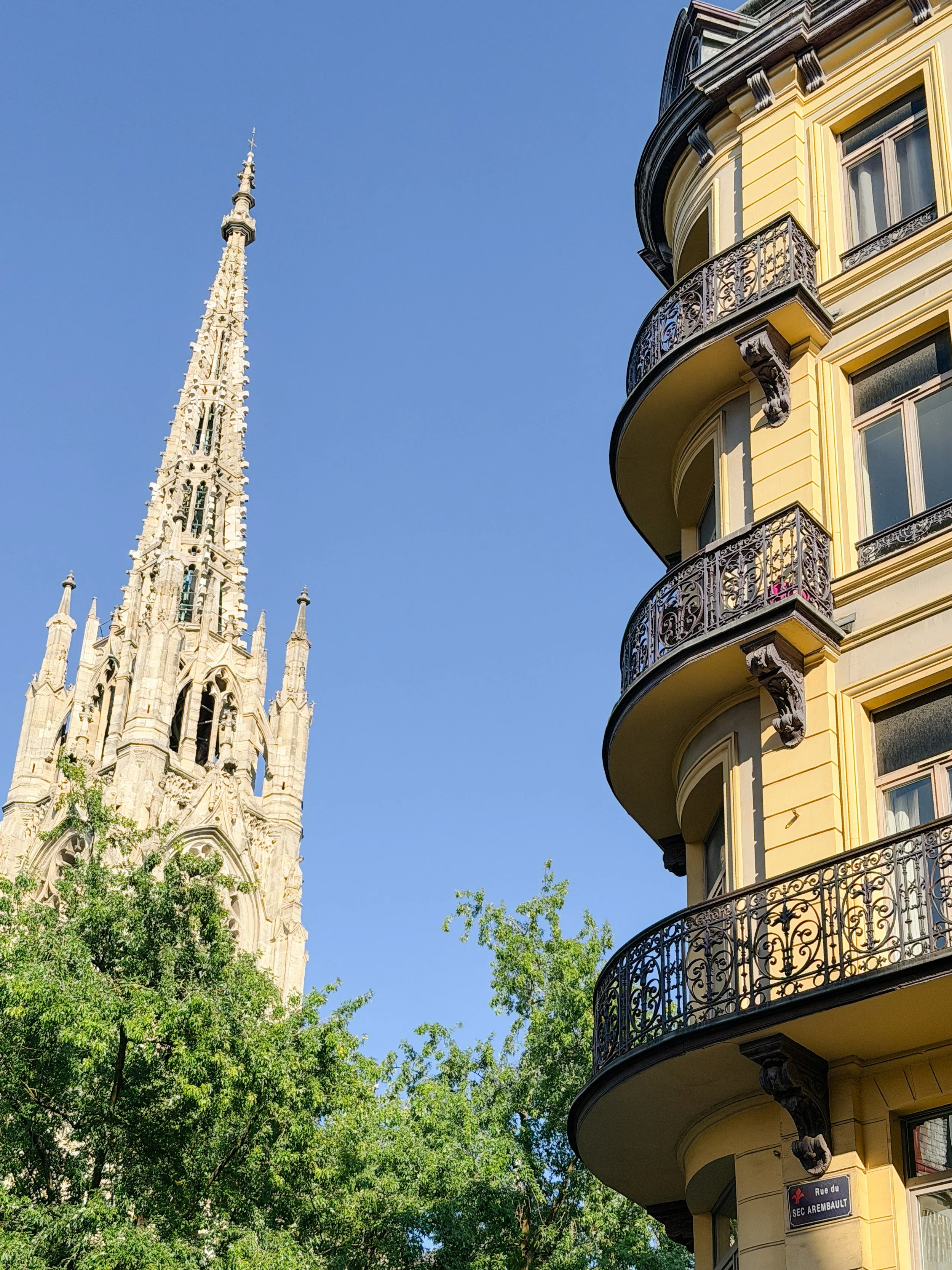 A street view showing the charming buildings in Lille, France