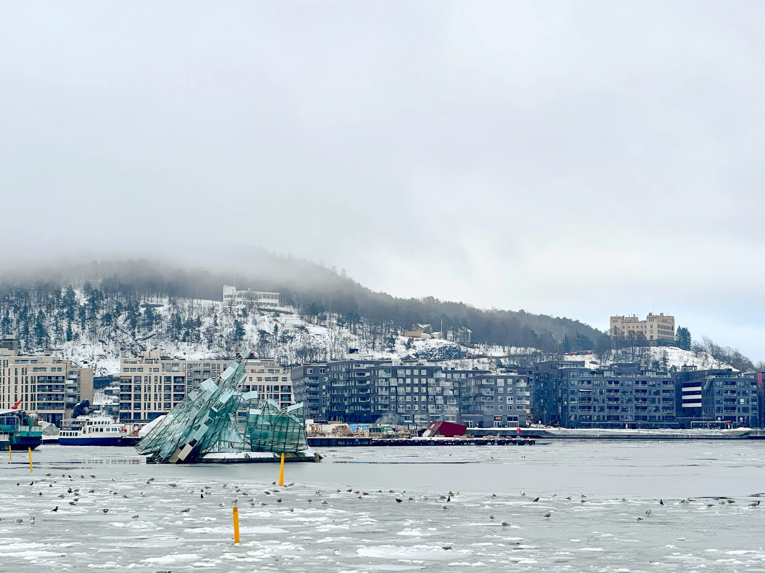 View of Oslo waterfront area close to the Opera House