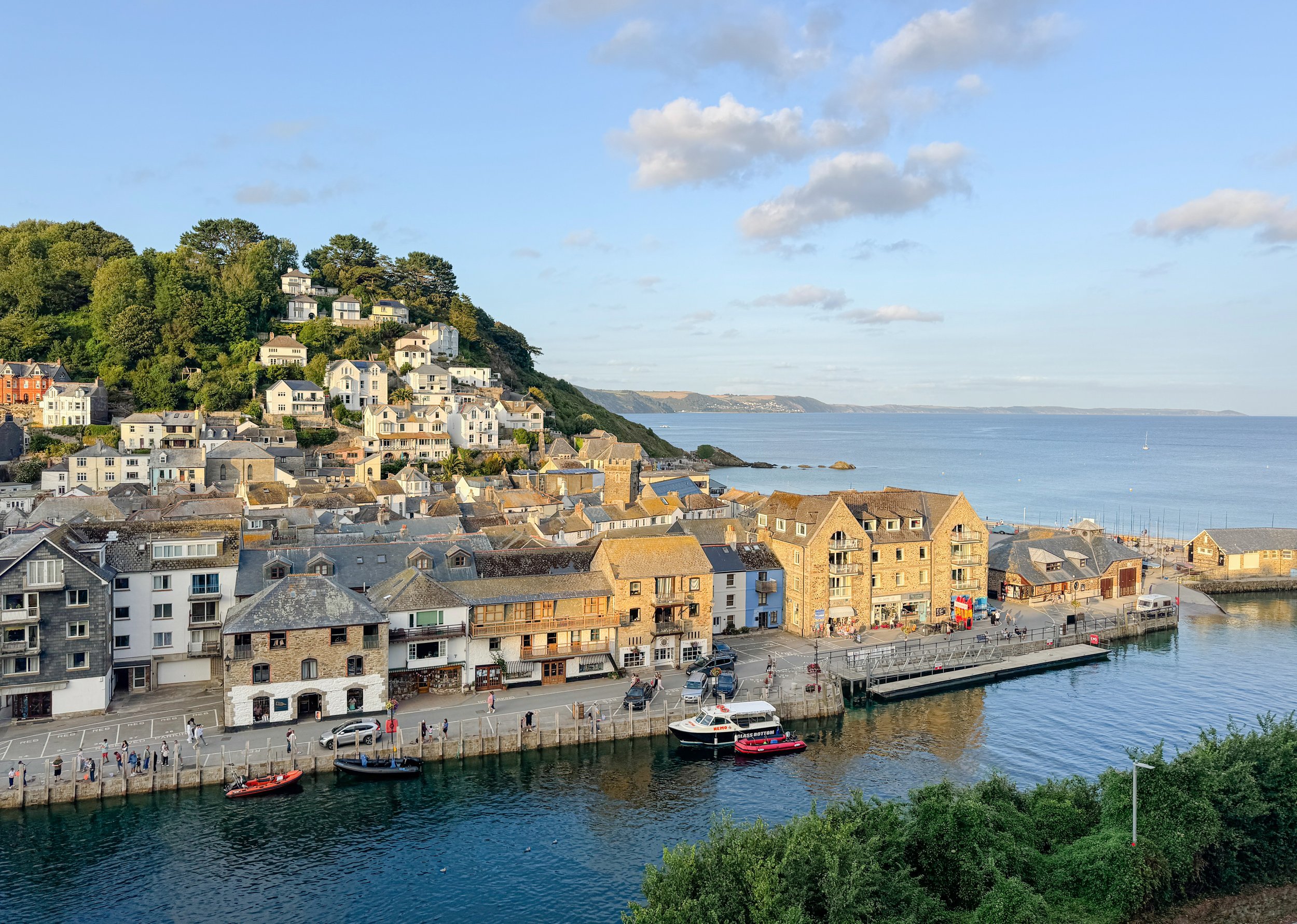 View of Looe from a balcony