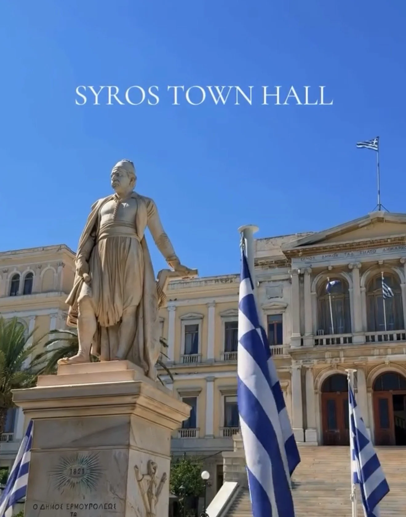 Short video of Syros Town Hall. Collab with official Syros Tourism Board: syrosislandgr