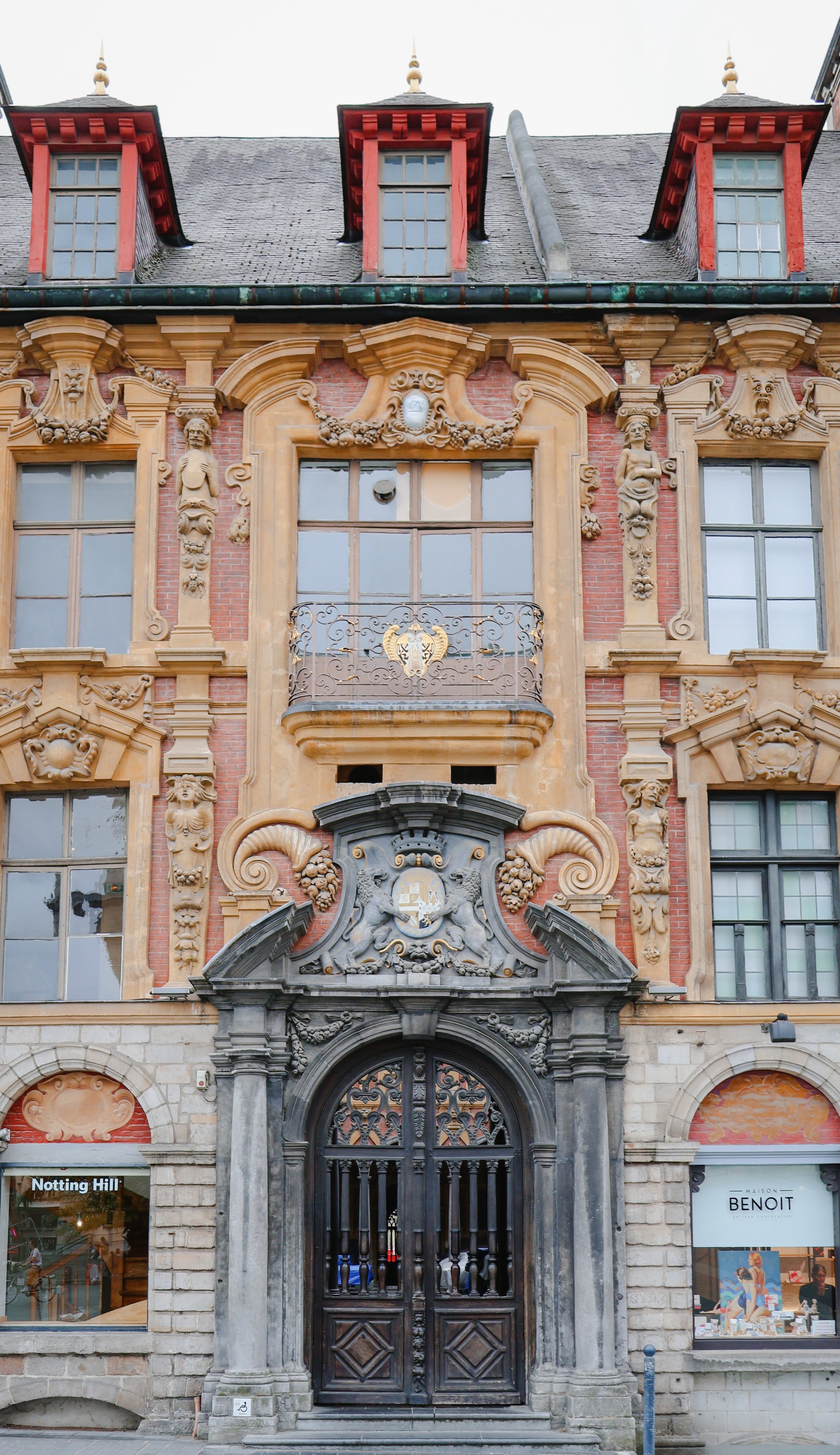 Facade of the the La Vieille Bourse in Lille