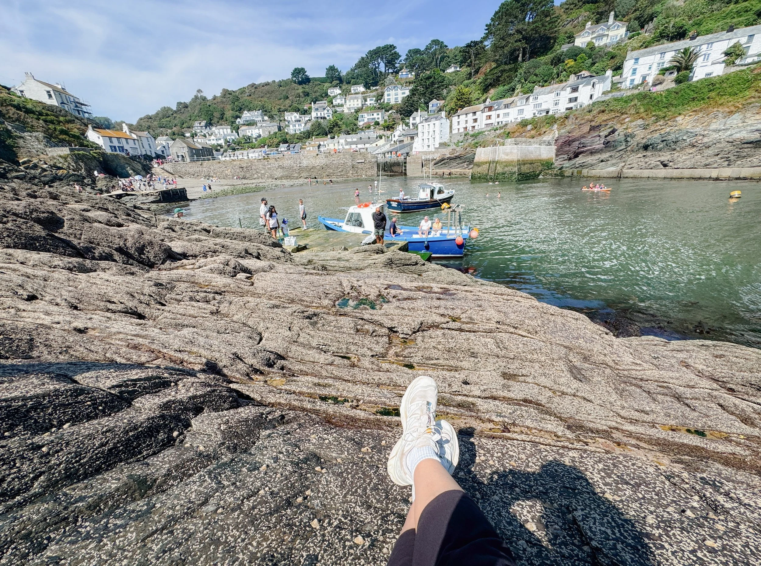 View of Polperro Beach from the rocks