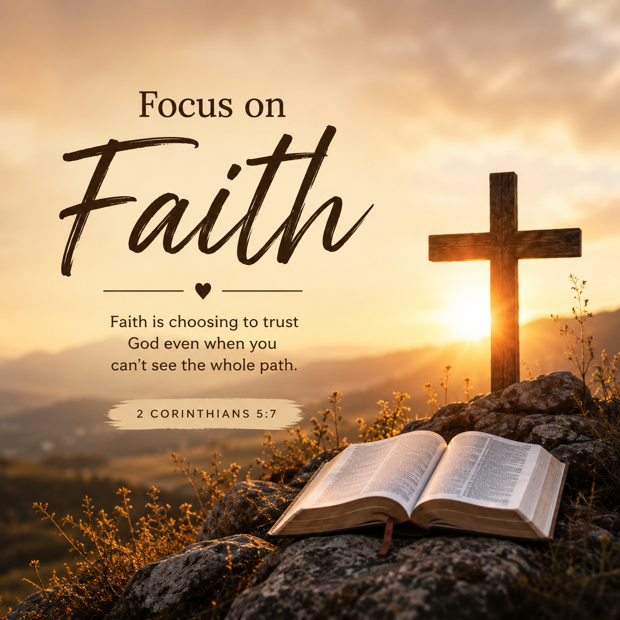 Focus on Faith: Trusting God Beyond What You See