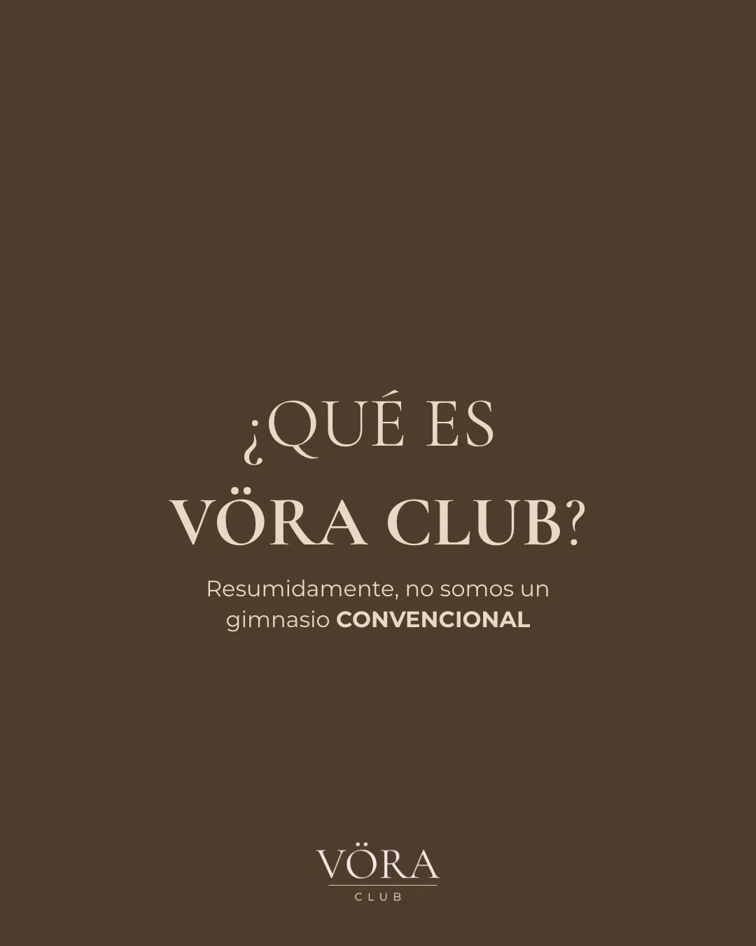 👀No somos un gimnasio m&aacute;s.
Y no queremos serlo.

V&Ouml;RA nace para quienes buscan algo distinto:
entrenar con intenci&oacute;n, cuidar cada detalle y formar parte de algo m&aacute;s grande que un simple espacio.

Aqu&iacute; no vienes solo 