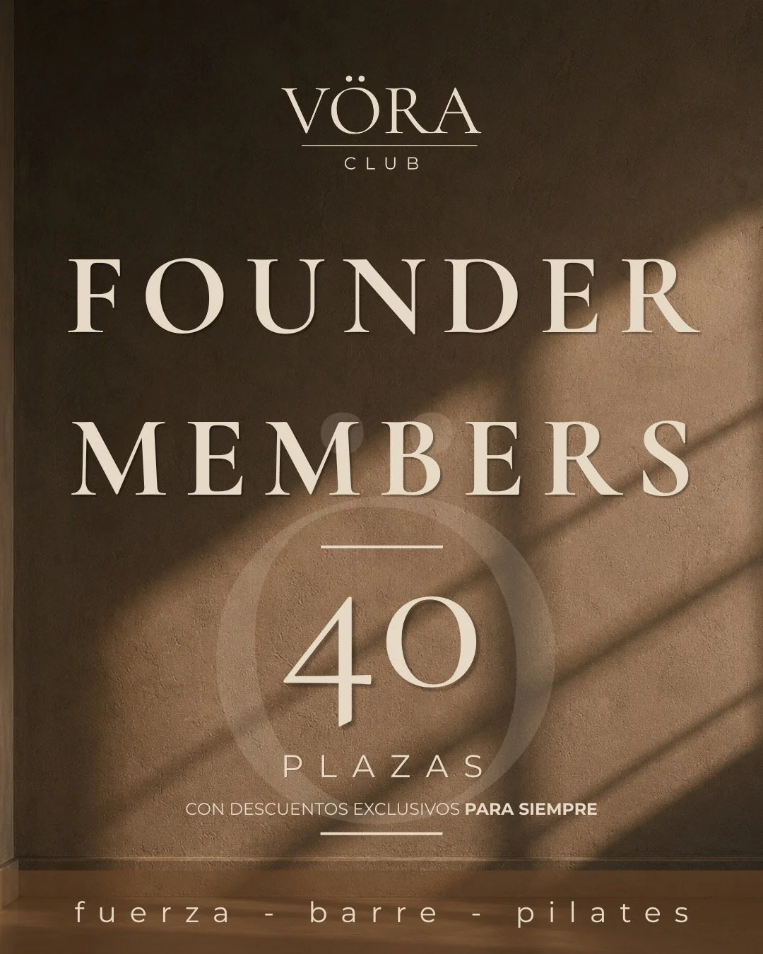 FOUNDER MEMBERS | V&Ouml;RA CLUB🤎

Las primeras 40 plazas ya est&aacute;n disponibles.

Forma parte de la comunidad fundadora de V&Ouml;RA CLUB y accede a nuestras condiciones exclusivas de lanzamiento.

Elige tu modalidad:
&mdash; Fuerza
&mdash; Ba
