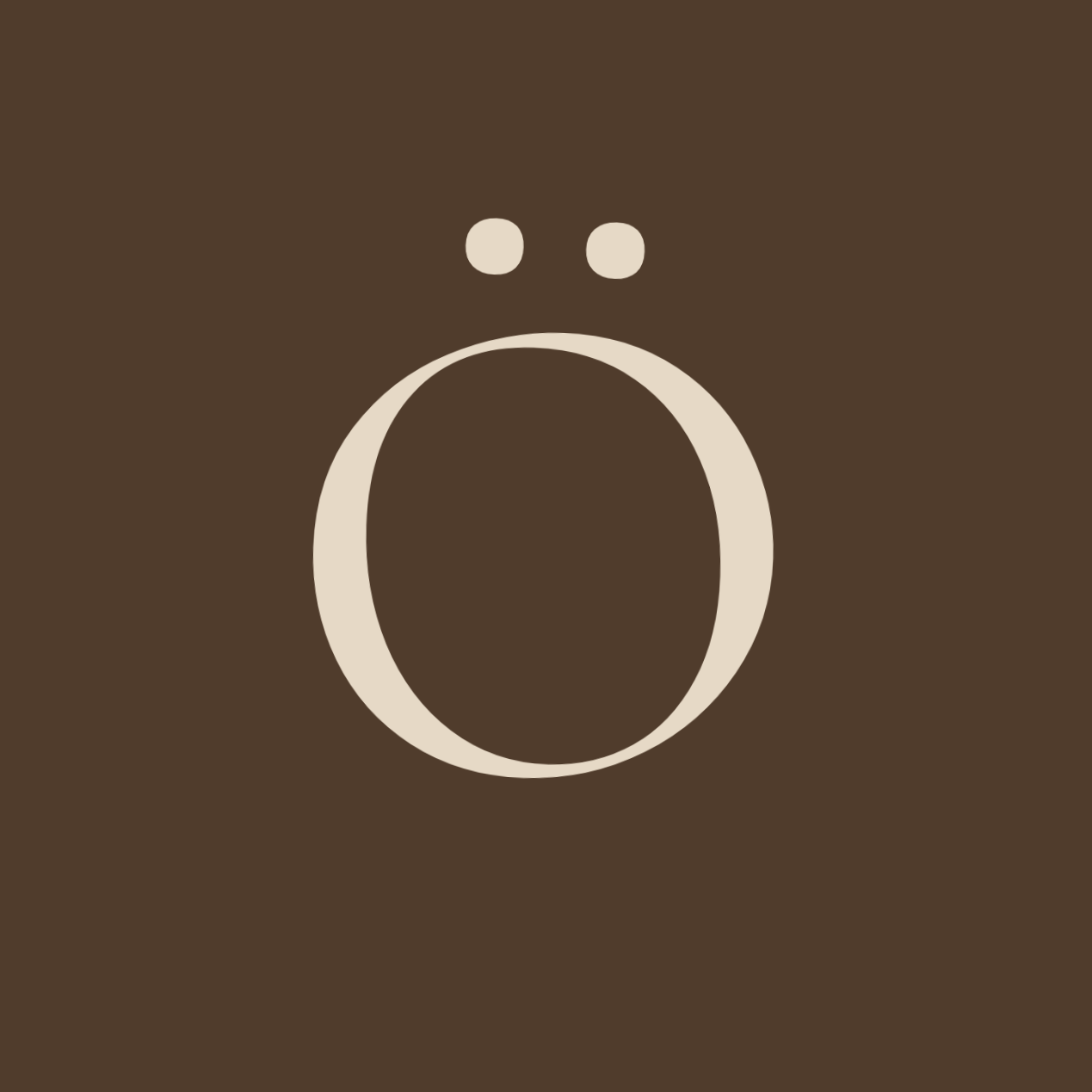 Ilustración minimalista de un anillo con puntos en la parte superior, en un fondo marrón.