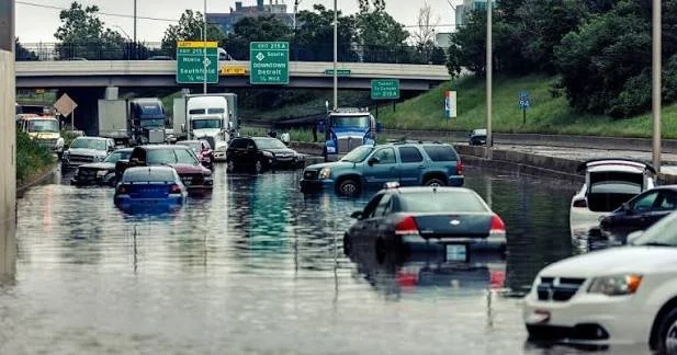 Detroit Area Hit Again With Rain; Flood Warning Posted