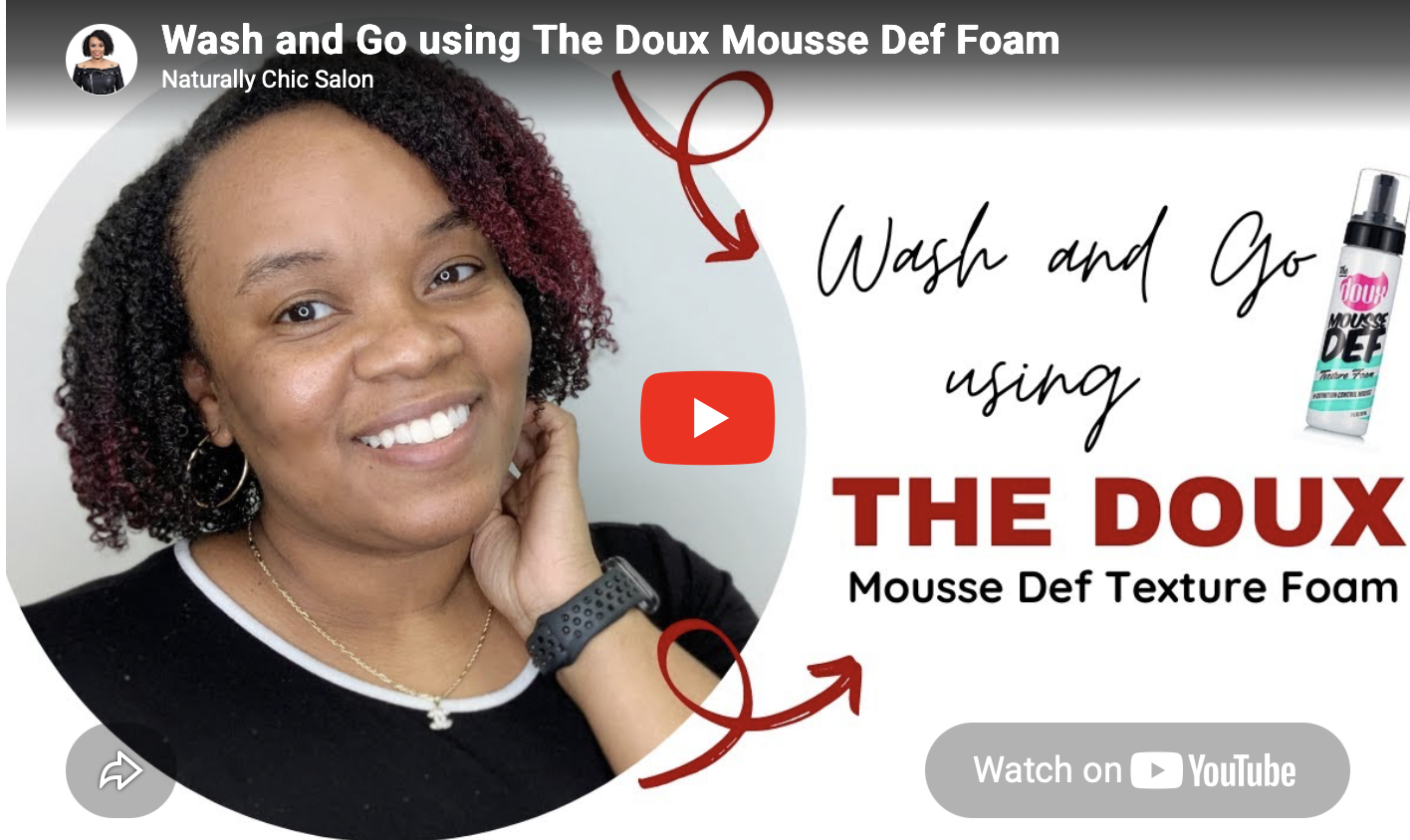 WASH AND GO USING THE DOUX MOUSSE DEF FOAM