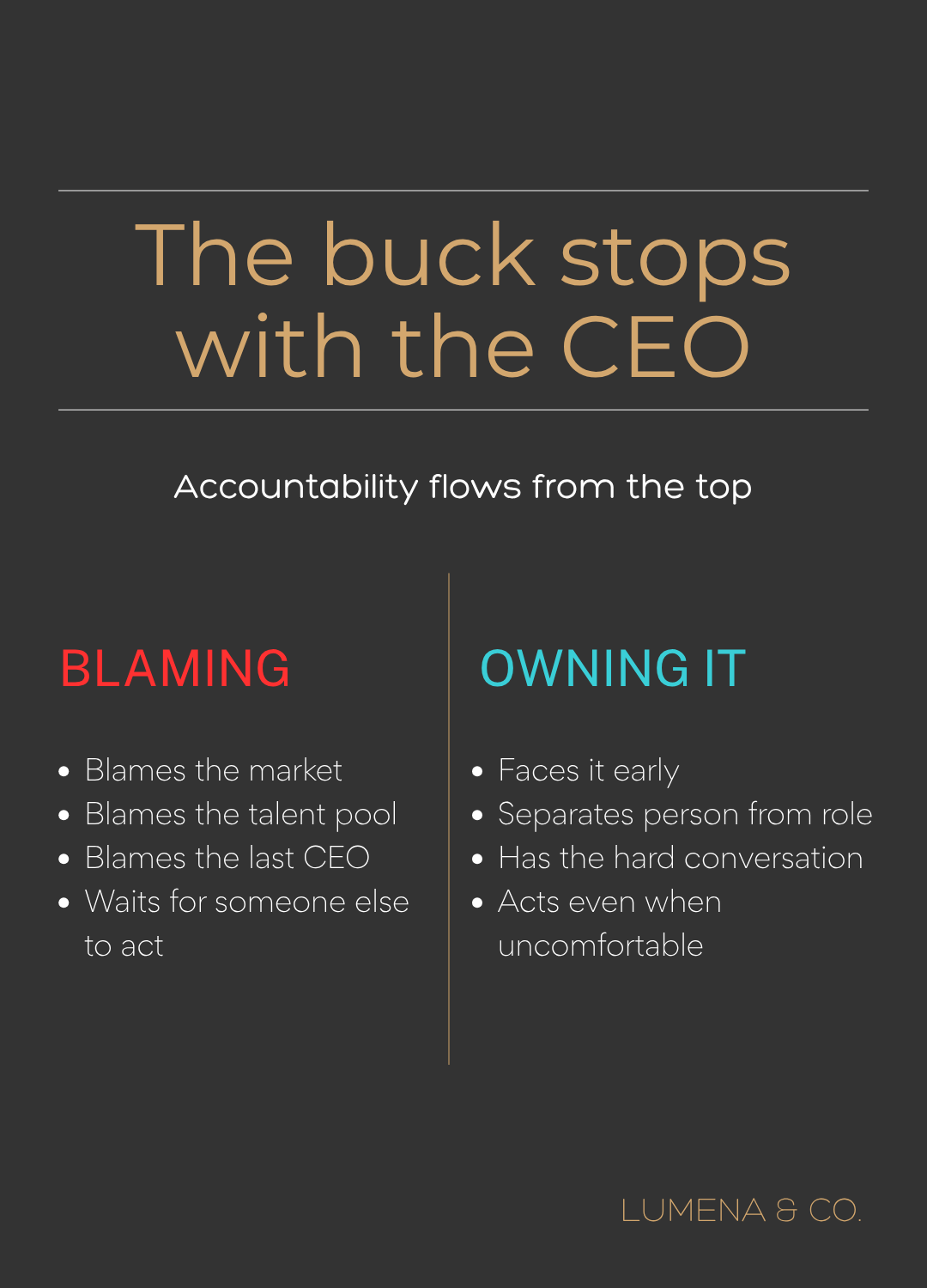 The buck stops with the CEO
