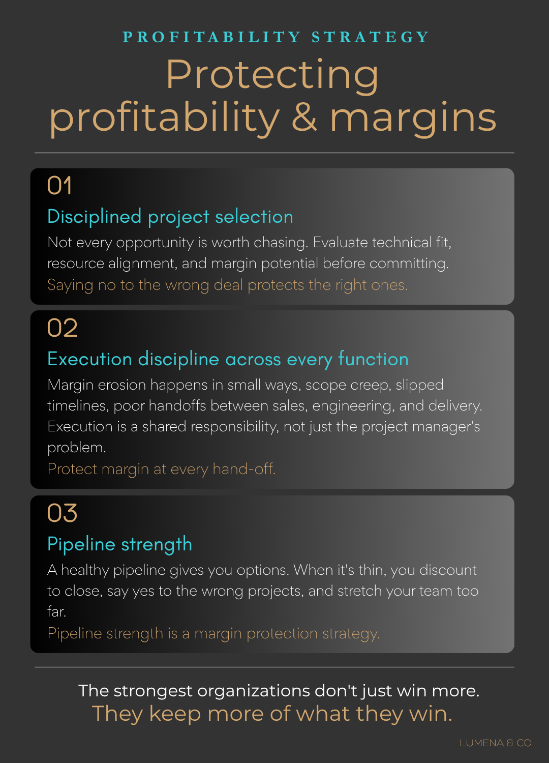 Protecting profitability &amp; margins