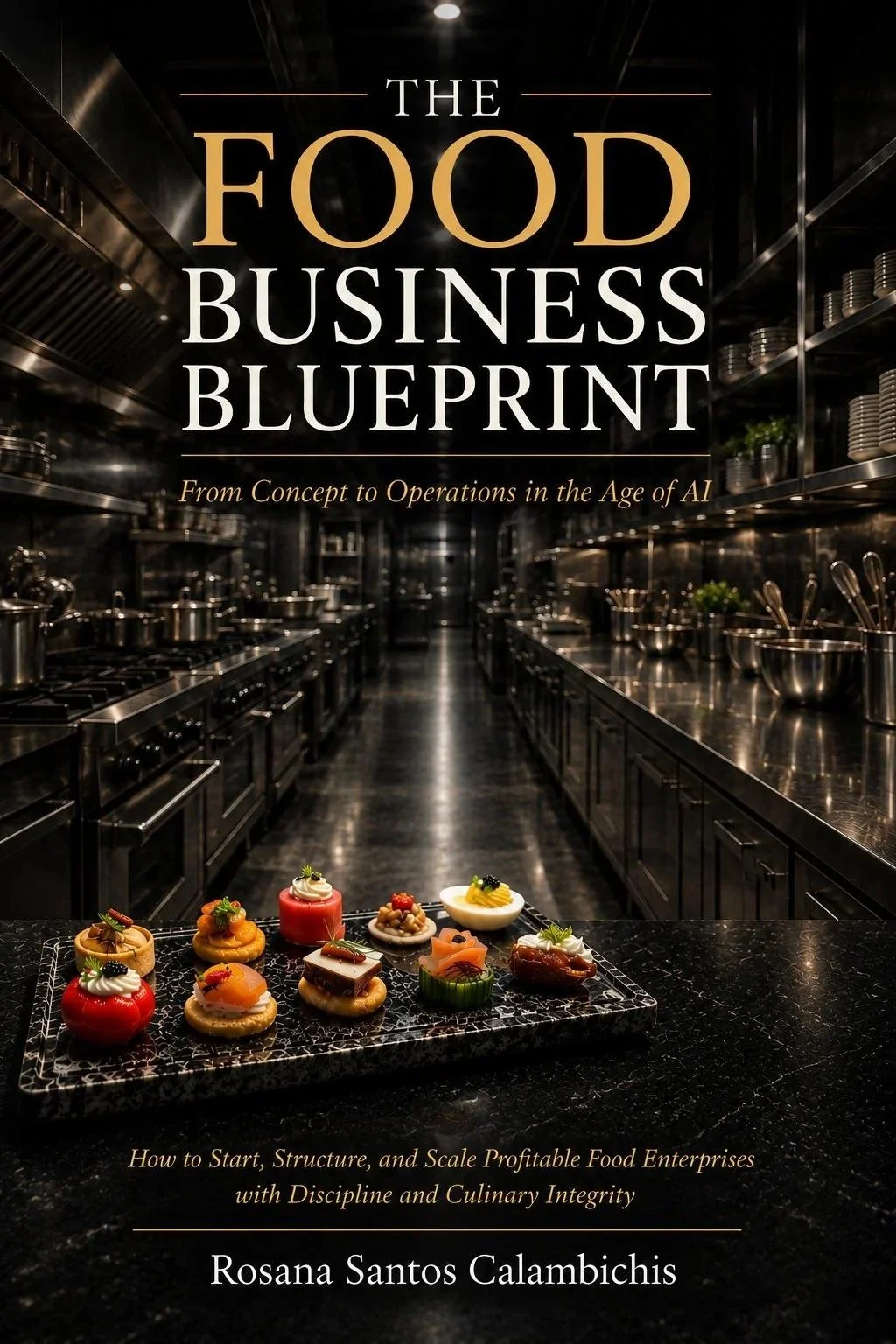 Food business, food industry author, operator, hospitality, book titled "The Food Business Blueprint" by Rosana Santos Calambichis