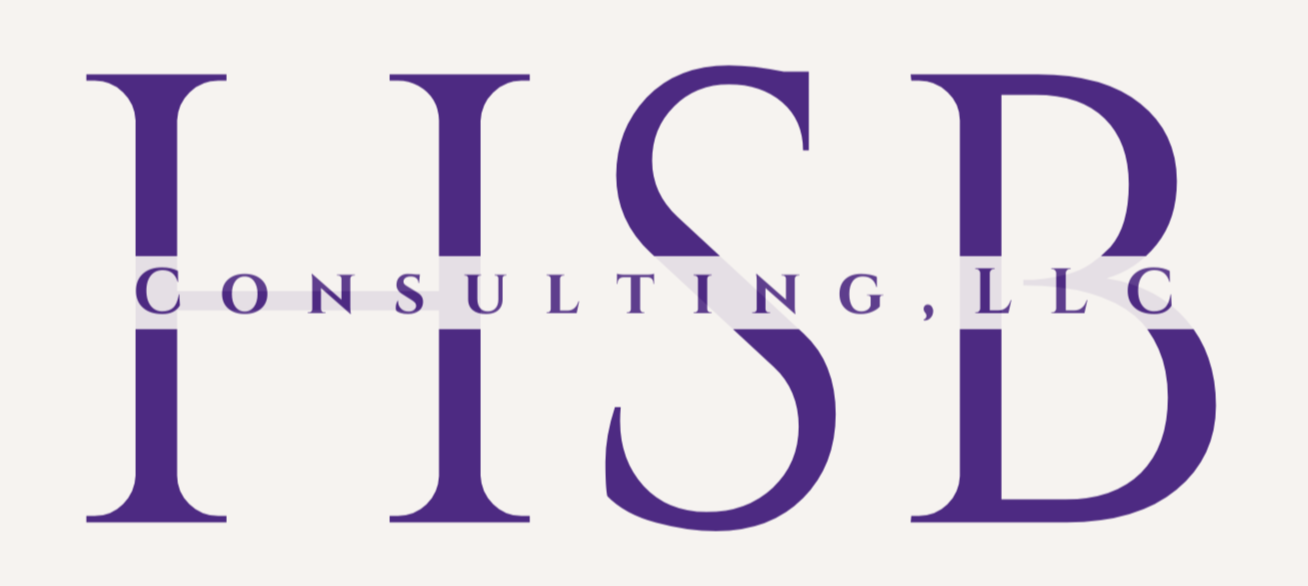Logo for LSB Consulting, LLC with large purple letters LSB and smaller purple text Consulting, LLC across the middle.