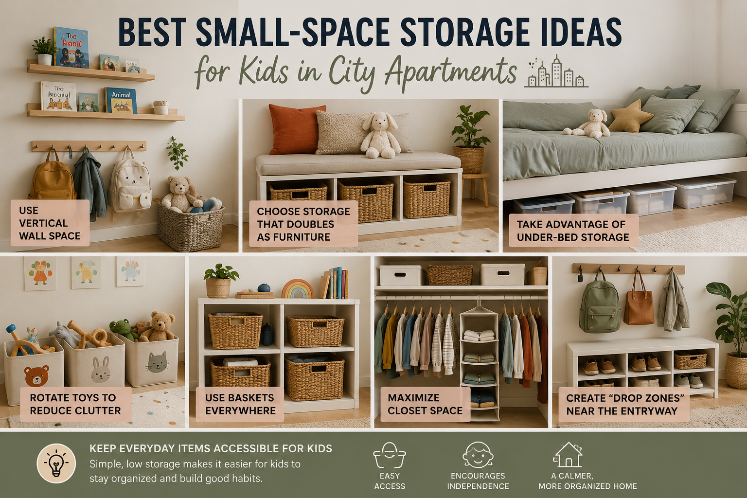 Best Small-Space Storage Ideas for Kids in City Apartments