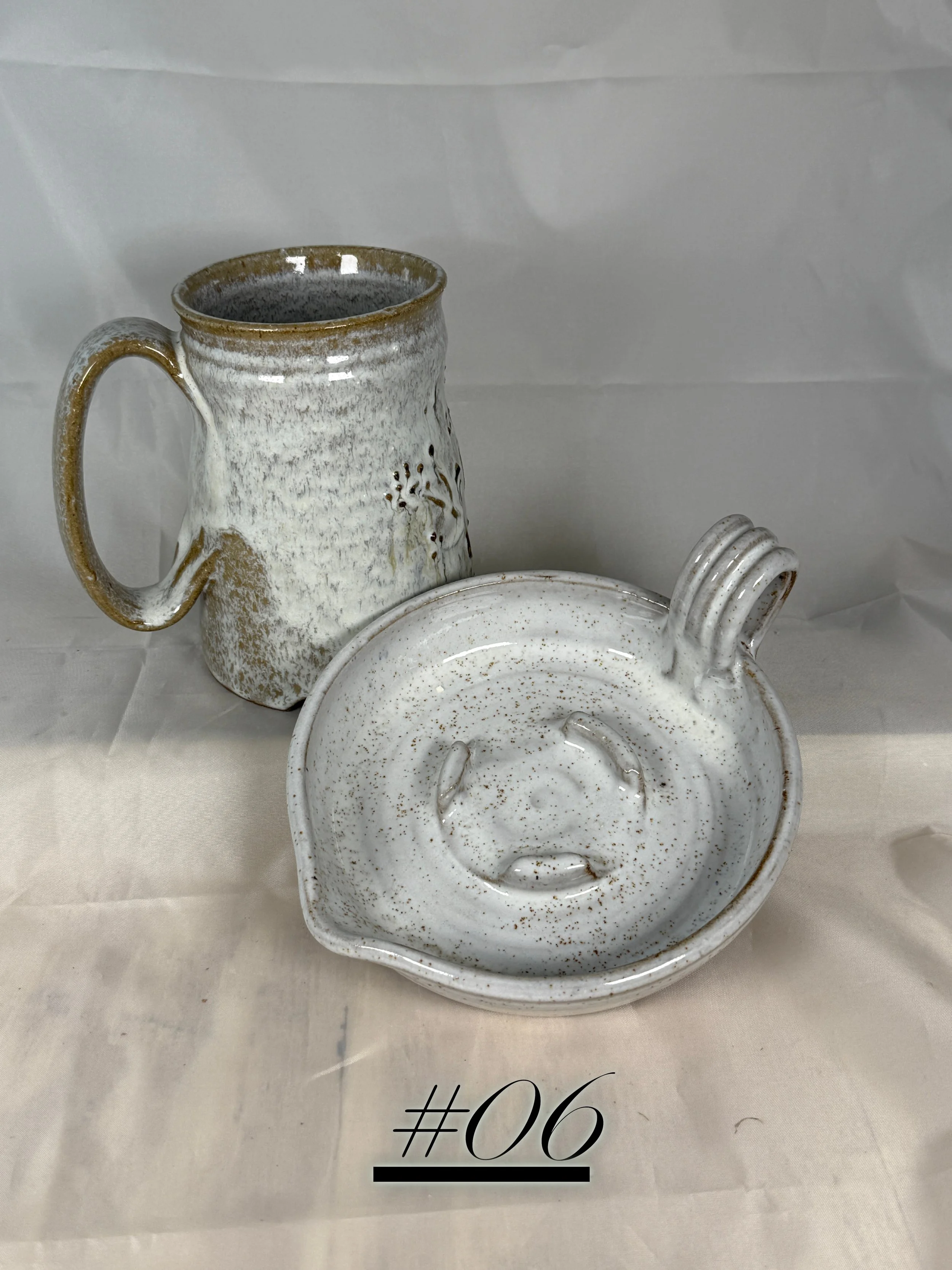 Two Piece Hand Thrown Stoneware Bacon Cooker