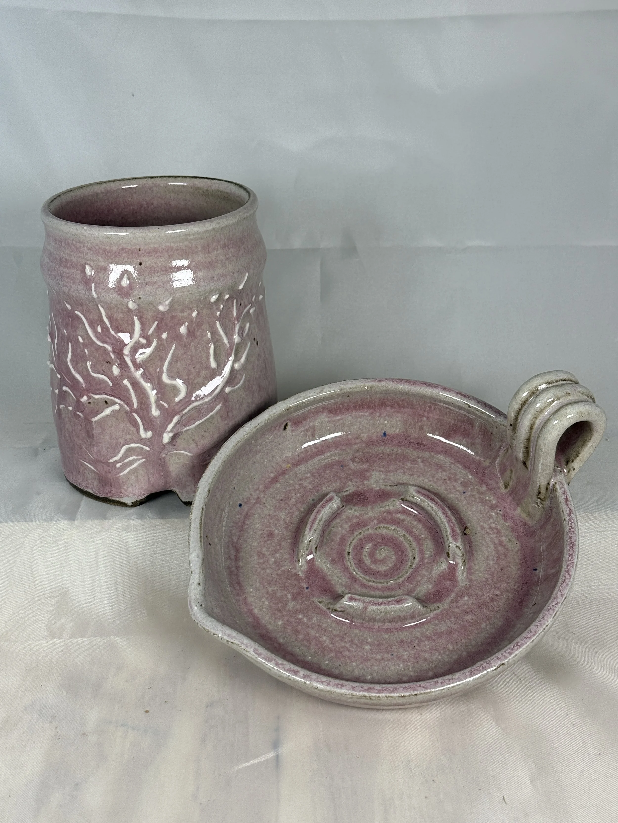 Two Piece Hand Thrown Stoneware Bacon Cooker