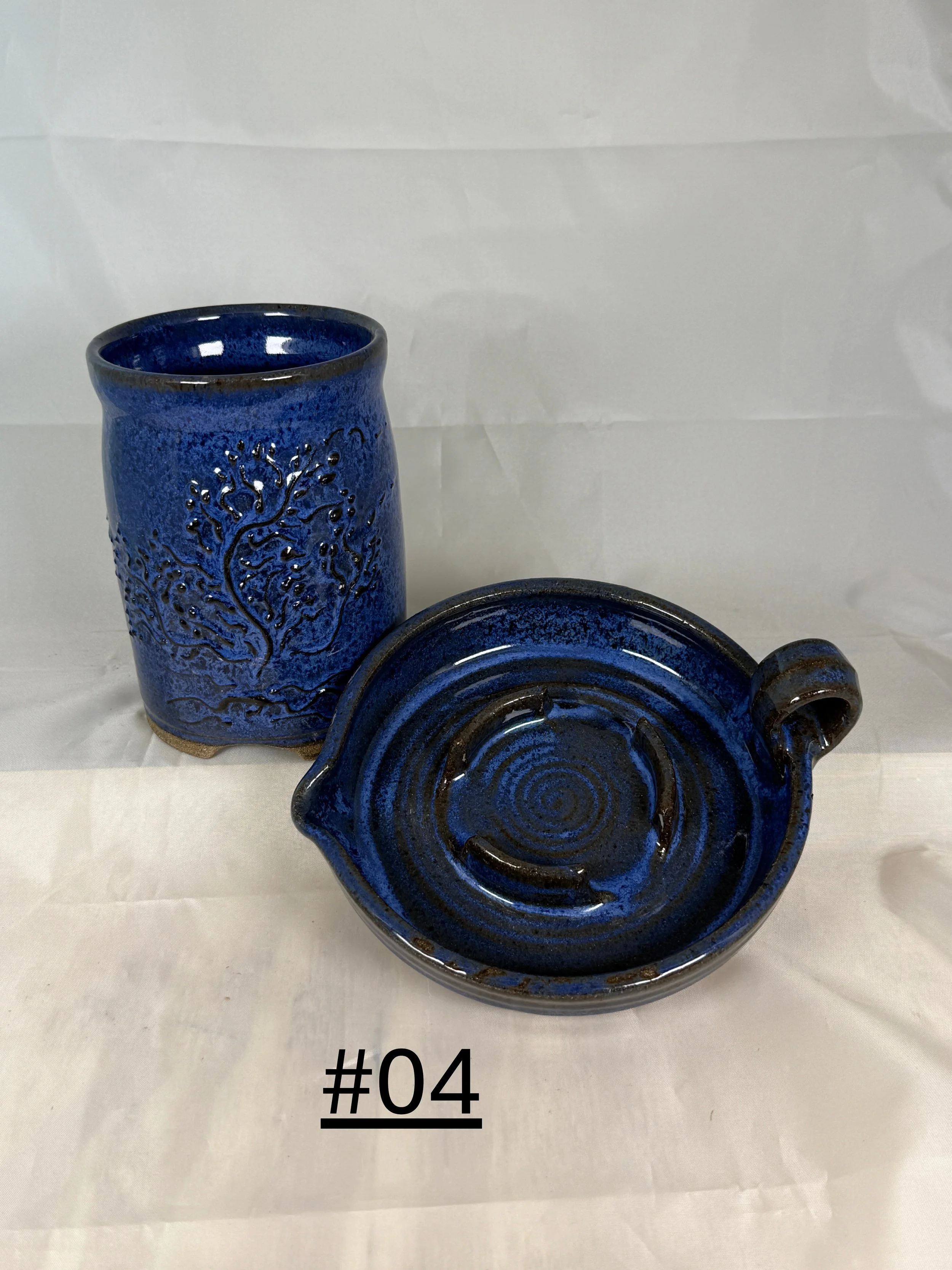 Two Piece Hand Thrown Stoneware Bacon Cooker