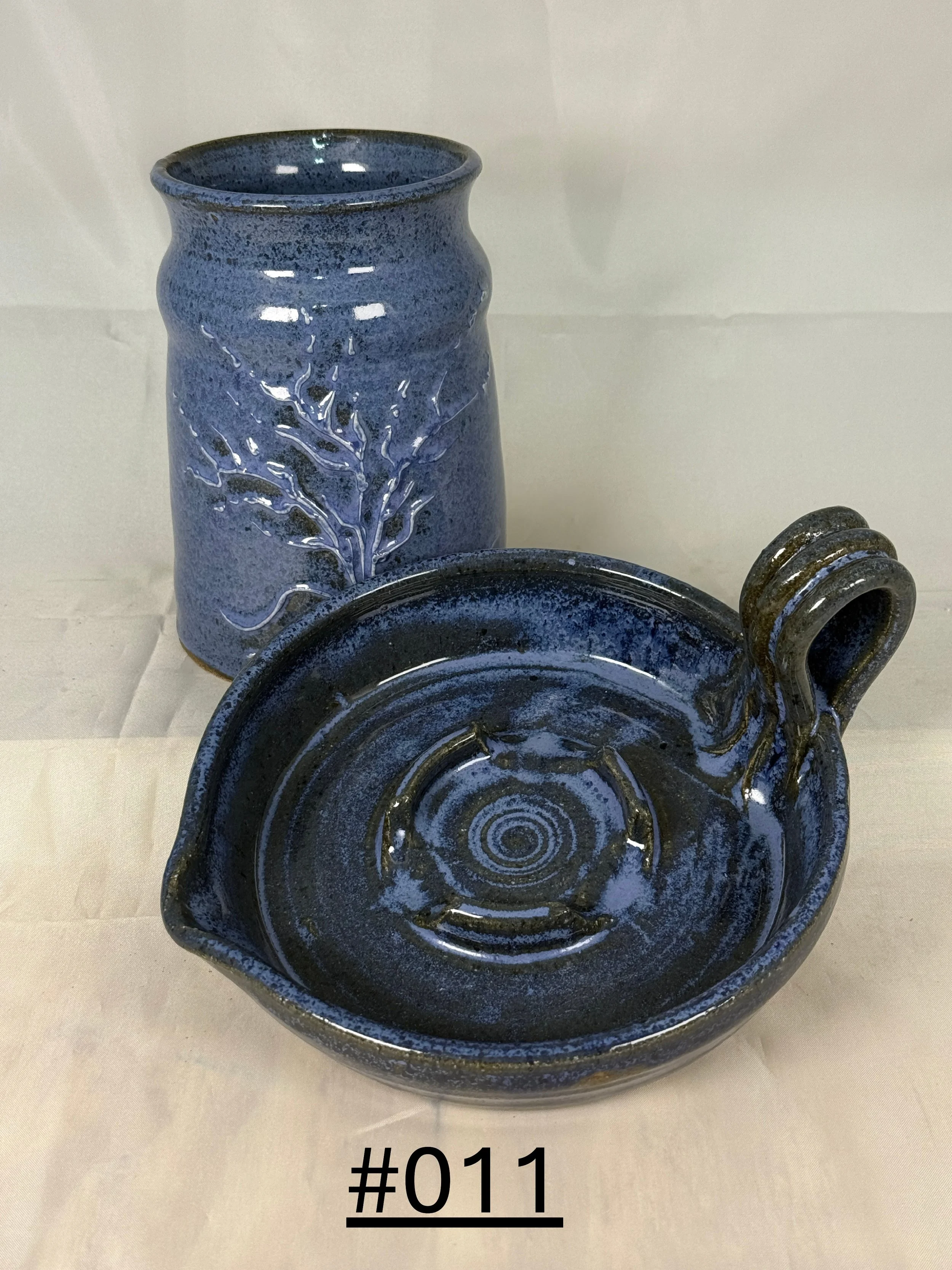 Two Piece Hand Thrown Stoneware Bacon Cooker