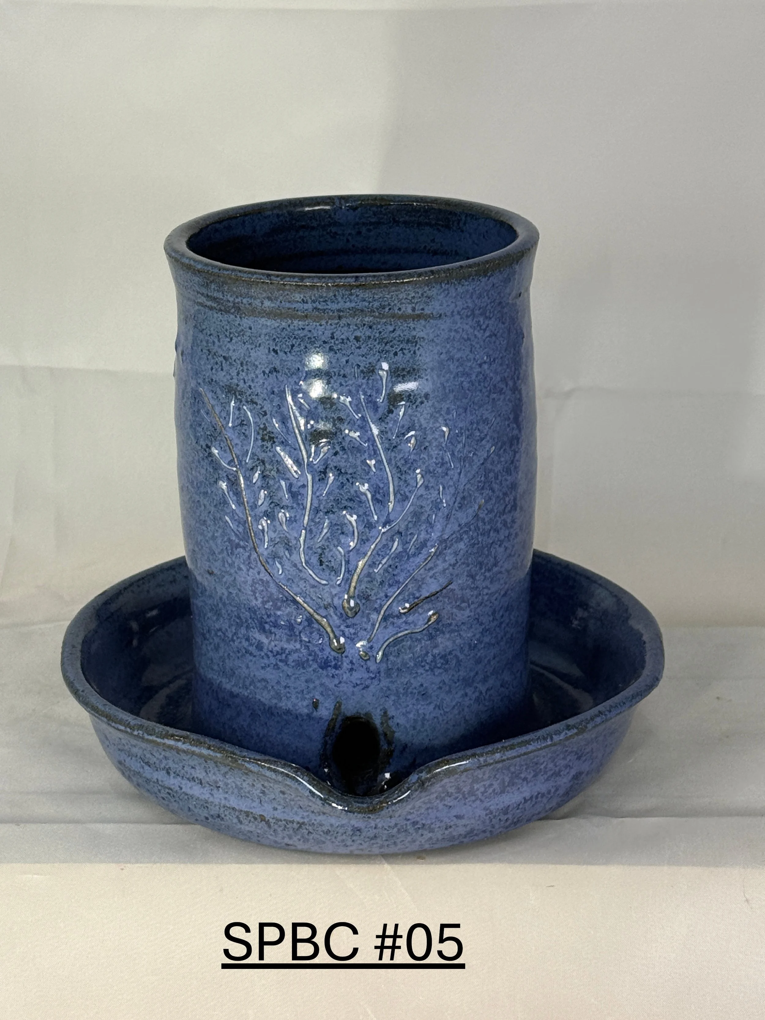 One Piece Handmade Stoneware Bacon Cooker.