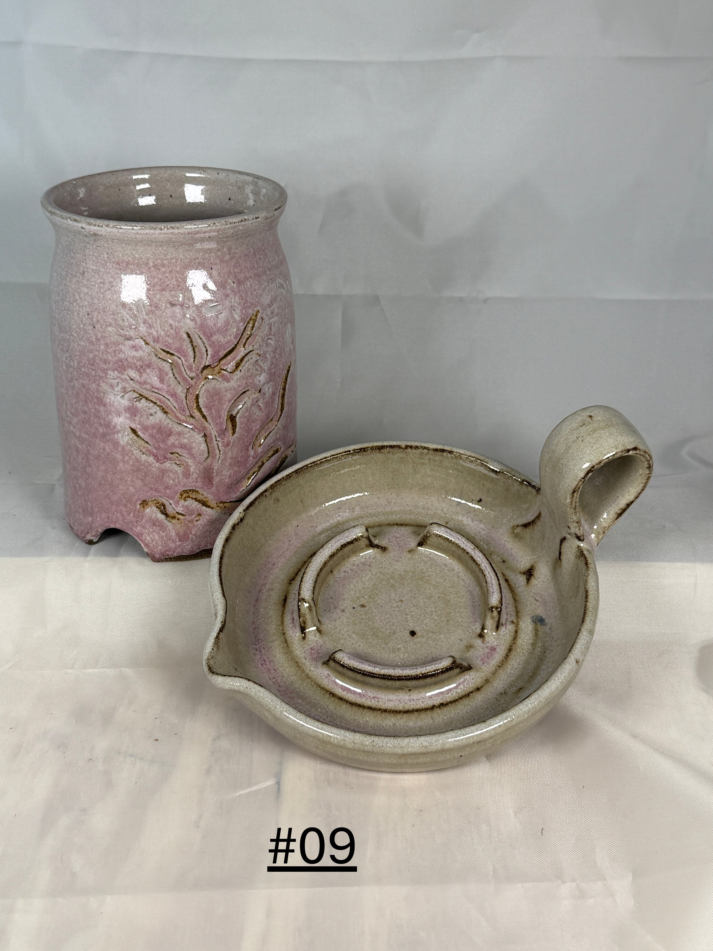 Two Piece Hand Thrown Stoneware Bacon Cooker