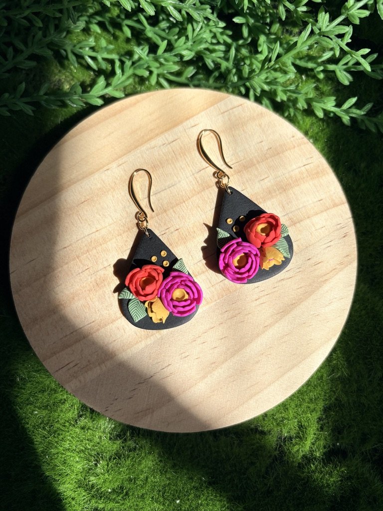 Ranunculus Drop Earrings