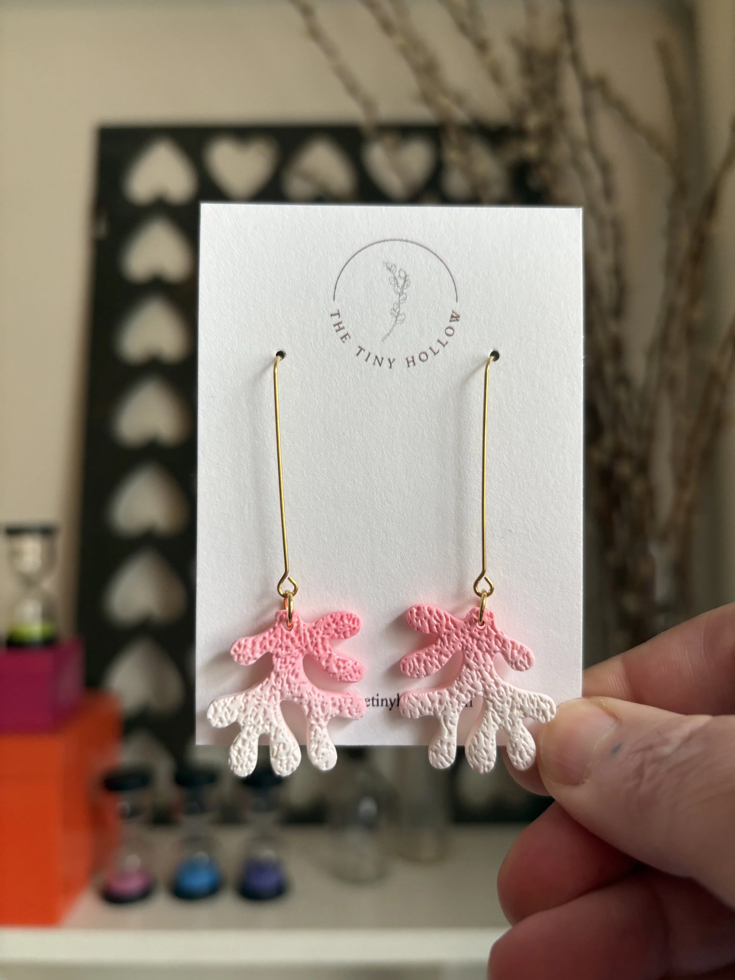 Coral Drop Earrings