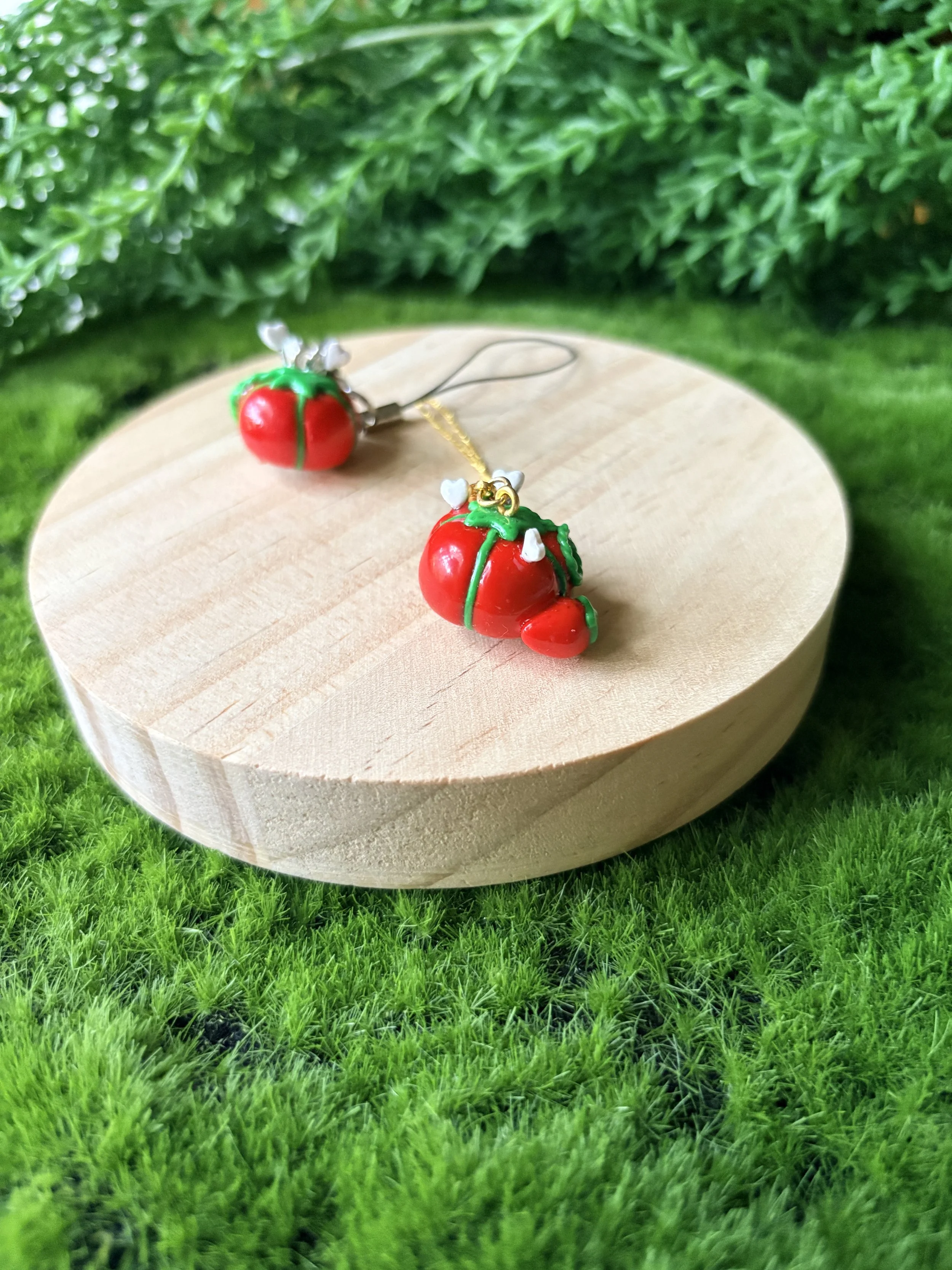 Tomato Pin Mini Handbag Charm