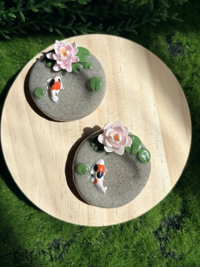 Koi Fish Pond Worry Stone