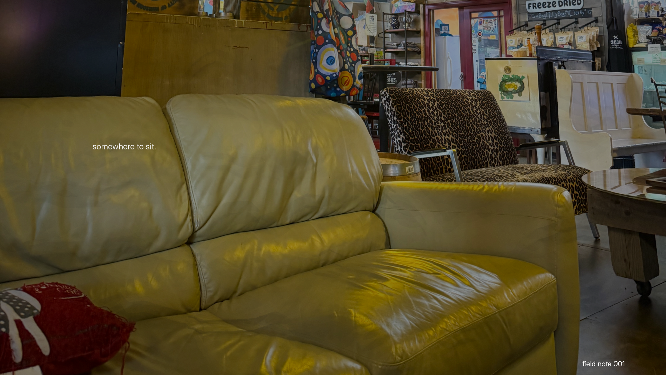 somewhere to sit