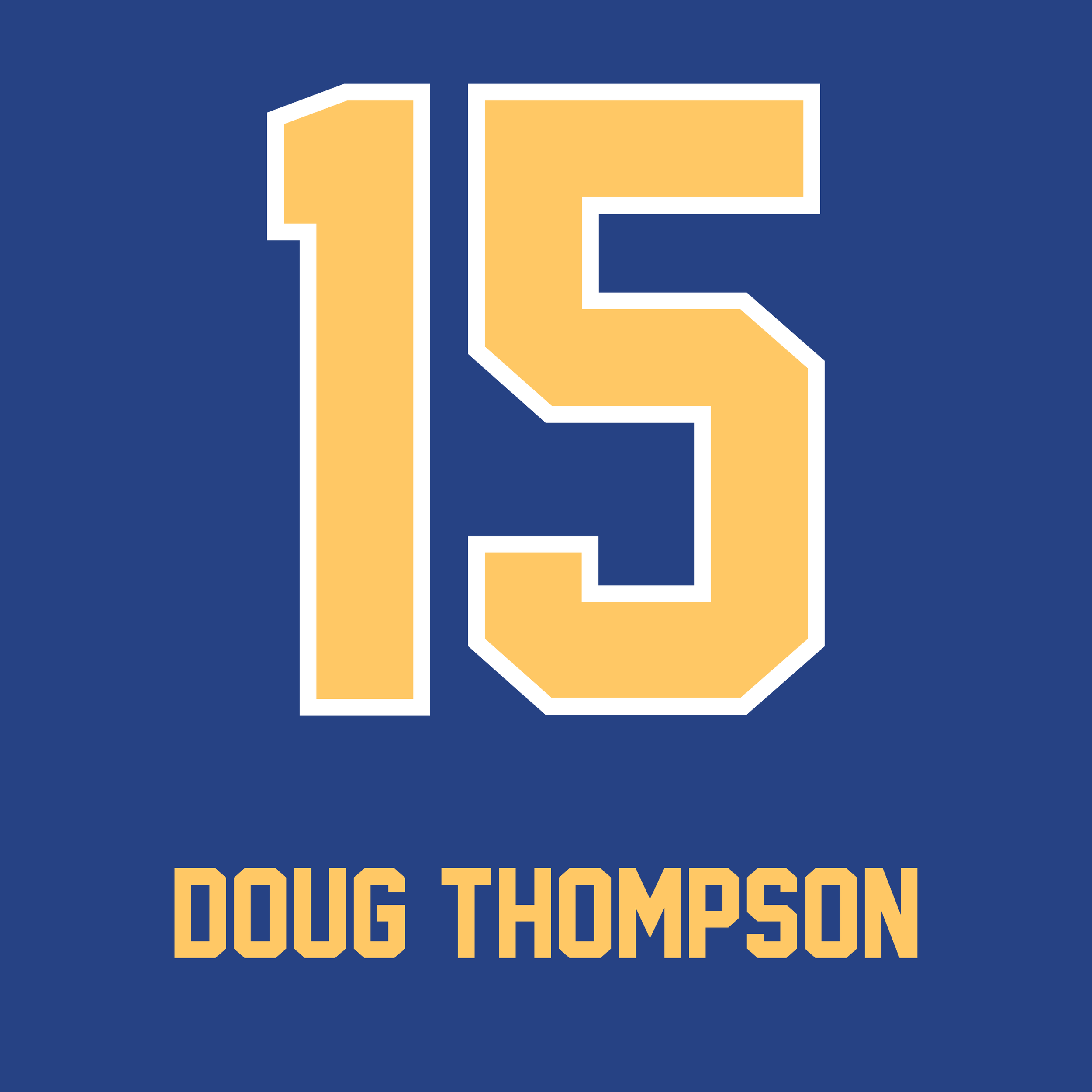 Retired FVHS Baron Football Jersey Number, #15 Doug Thompson.
