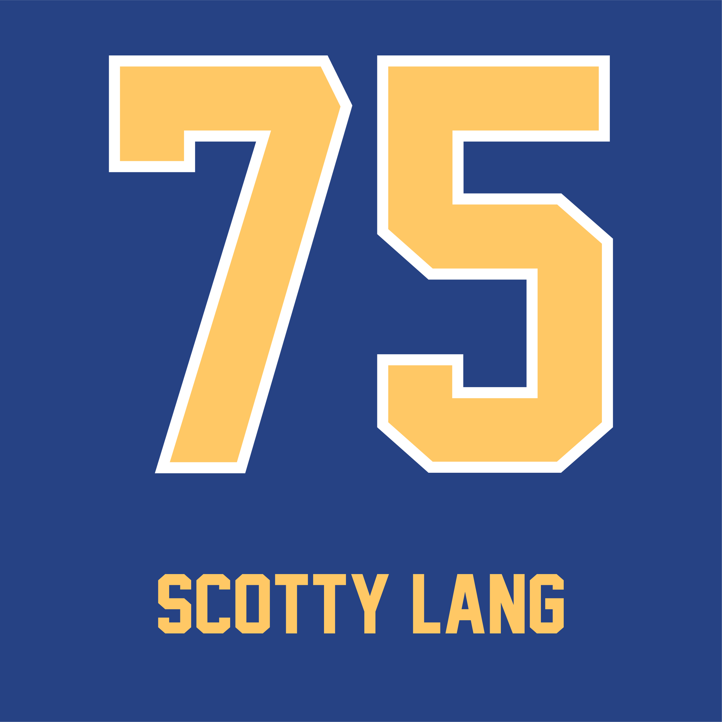 Retired FVHS Baron Football Jersey Number, #75 Scotty Lang.