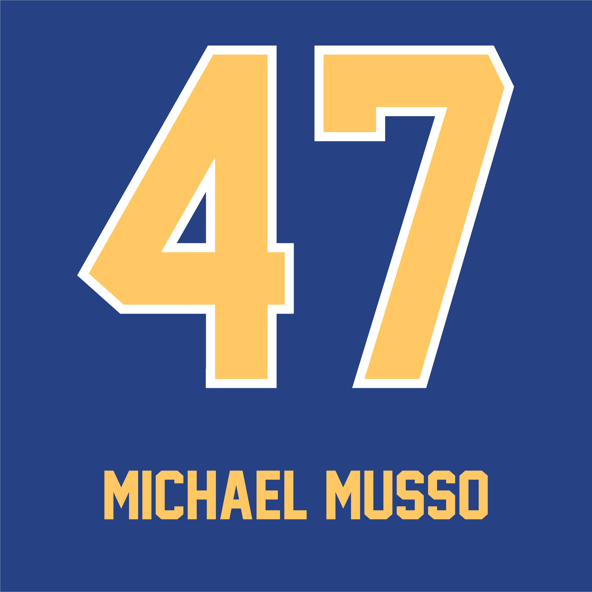 Retired FVHS Baron Football Jersey Number, #47 Michael Musso.