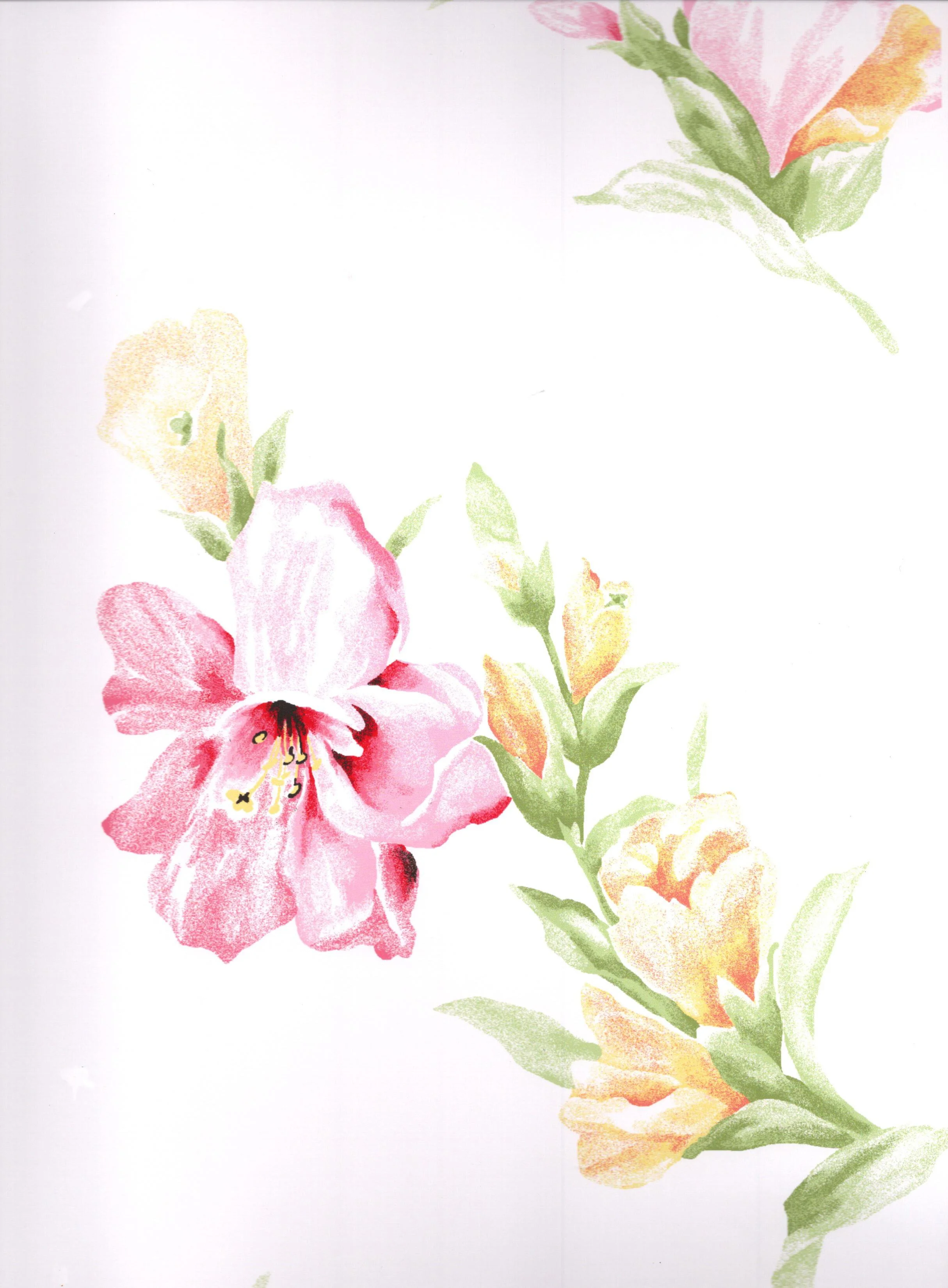 Separated Sprigs Coordinate for Bouquets with Faded Floral Background