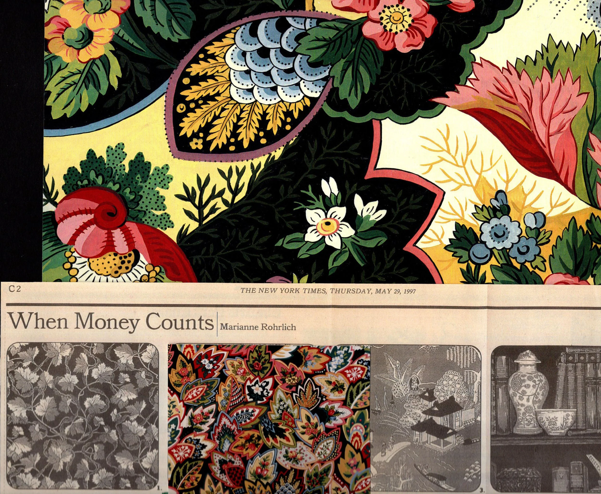 Imperial Wallpaper/The New York Times/Reproduction of Design from the Design Library/Wallpaper