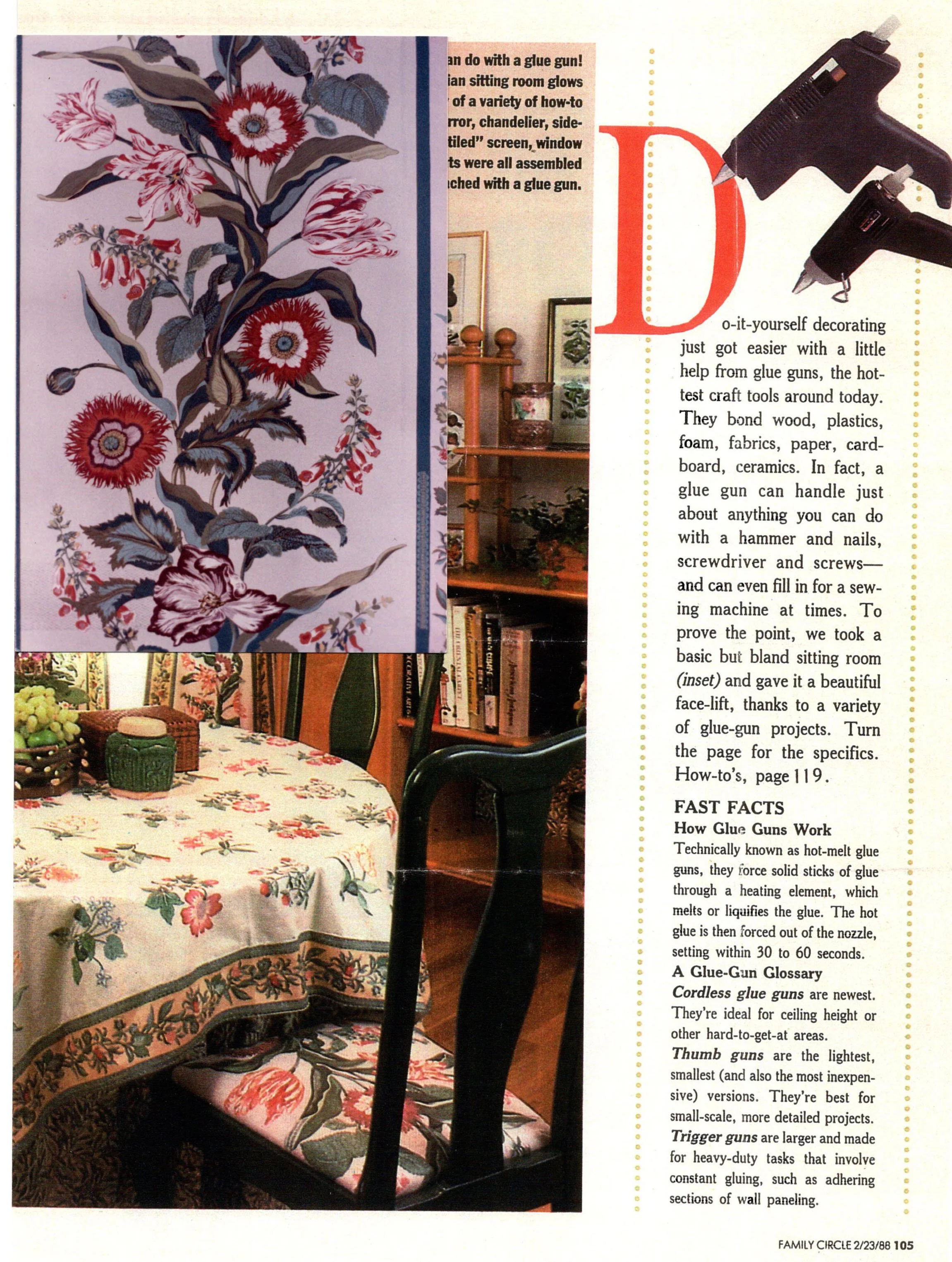 Bloomcraft/Family Circle/Botanical Collection Created by Barbara Teague/Printed Fabric