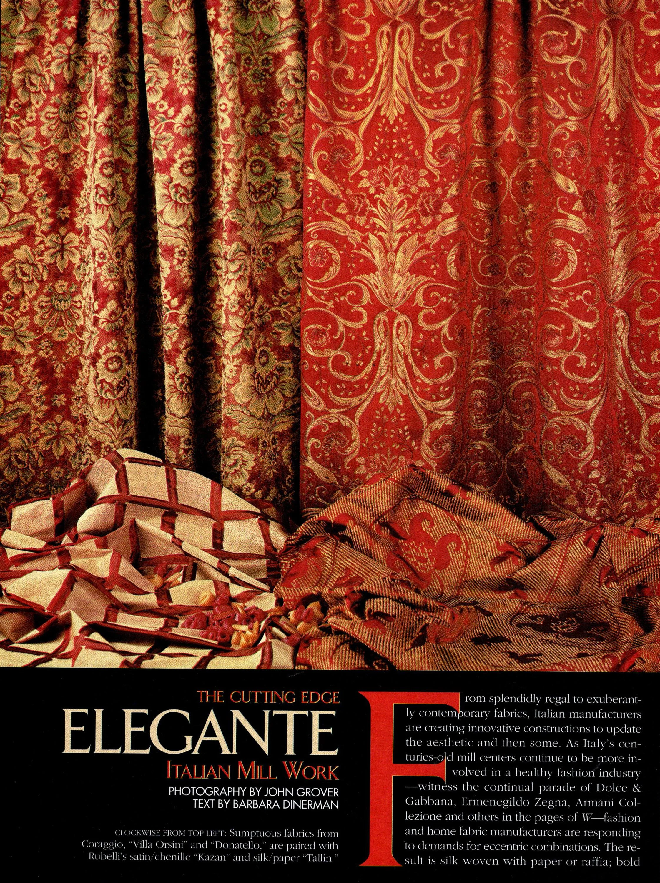 Coraggio/W Magazine/"Villa Orsini"/Woven Fabric
