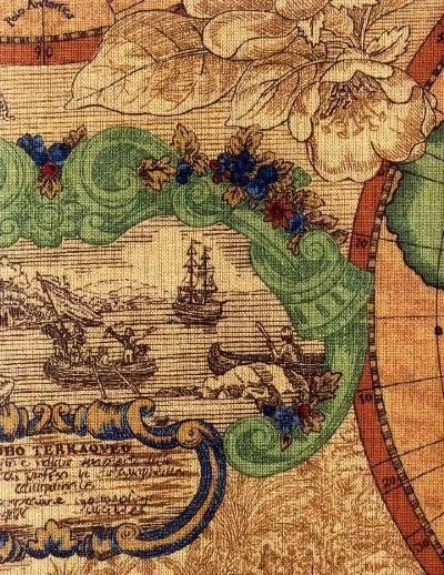 Braemore/Globe Detail/Printed Fabric