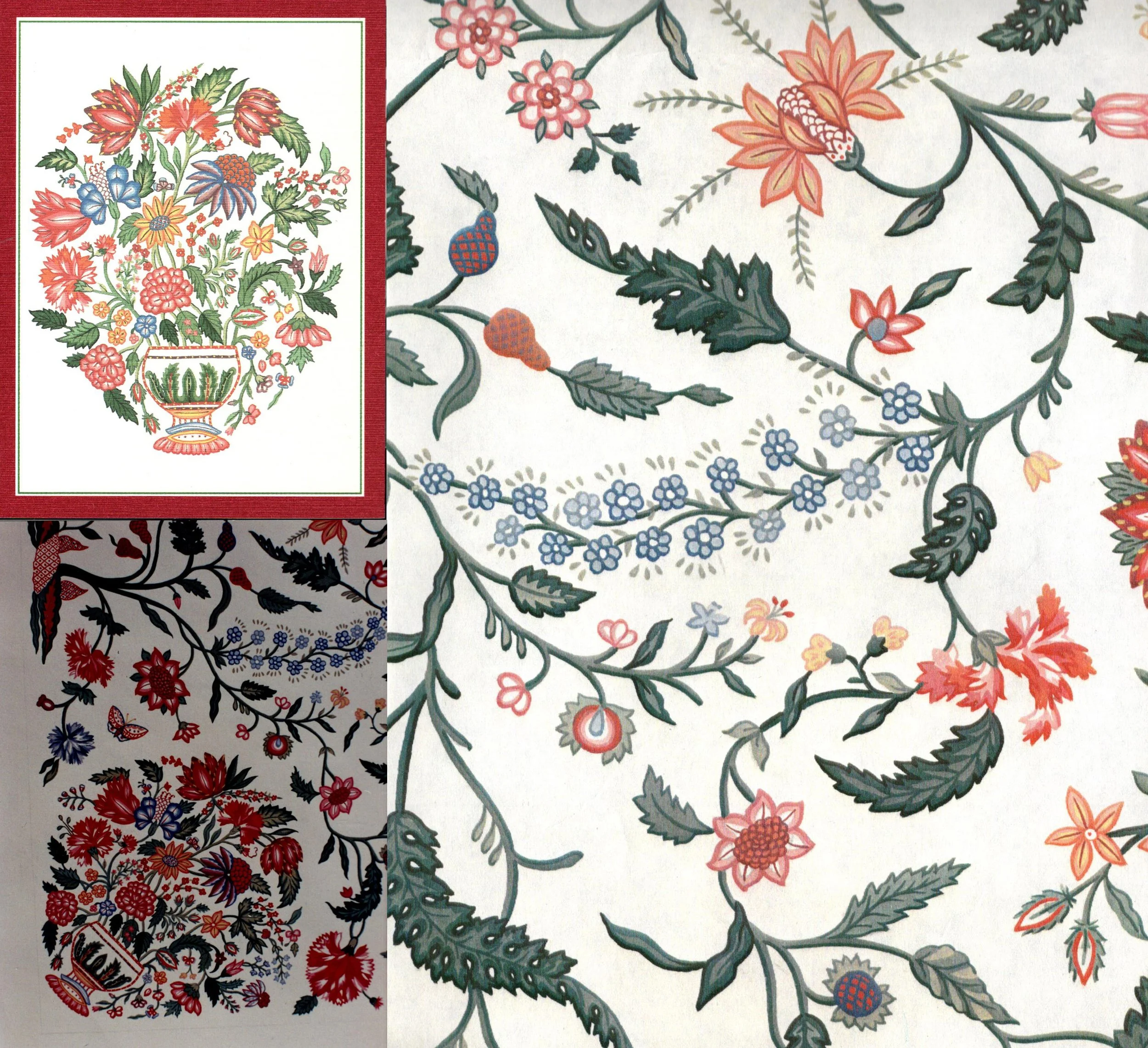 C R Gibson/Reproduction of Williamsburg Floral Bowl & Tree of Life Designs/Stationery