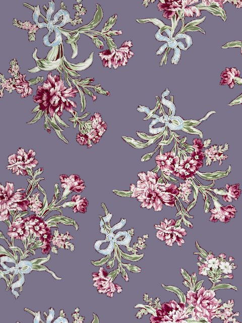 Carole Hochman/Holiday Floral on Grey
