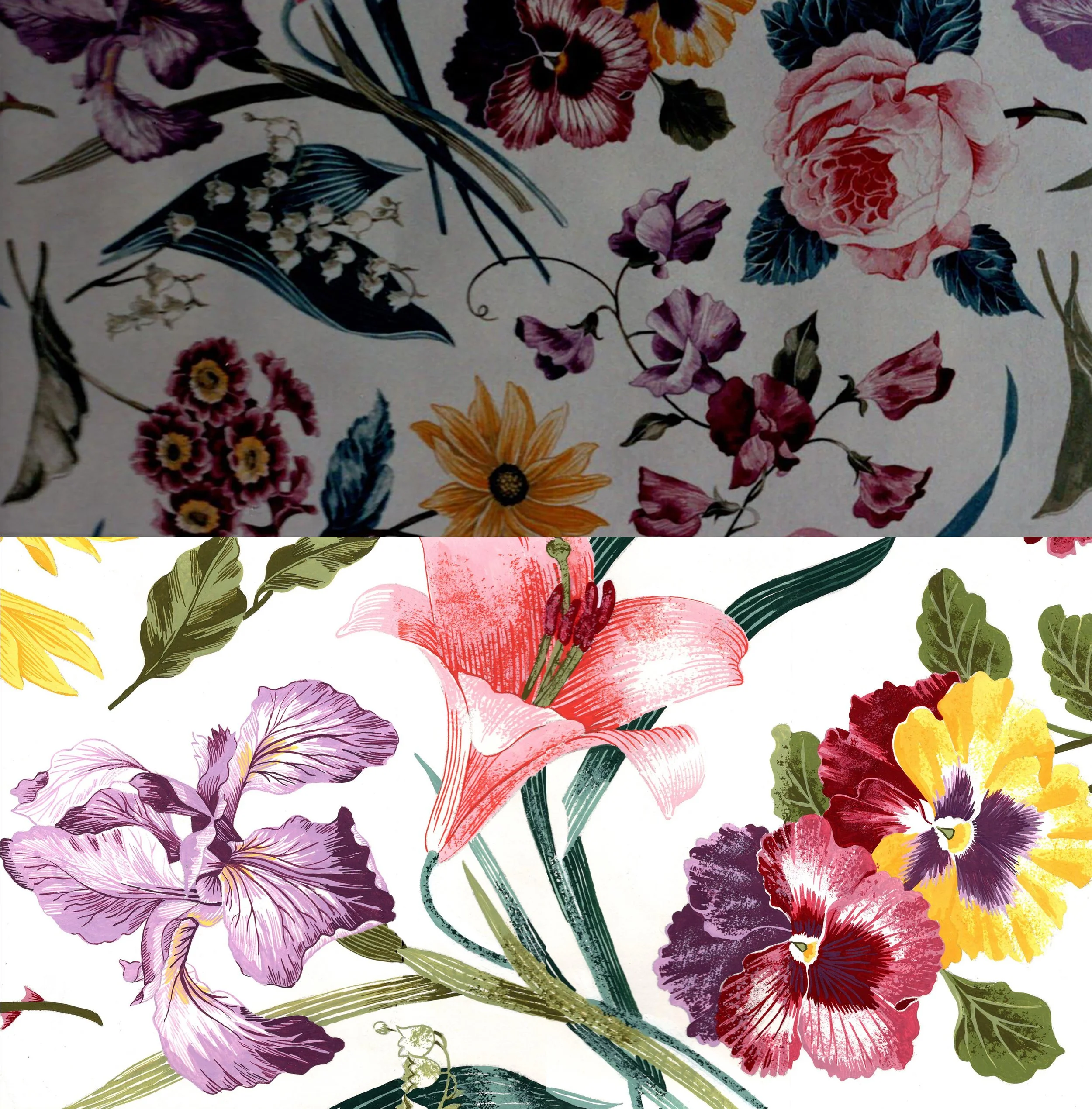 Westpoint Pepperell/Floral Design for Martha Stewart/Painted Sample/Bedding