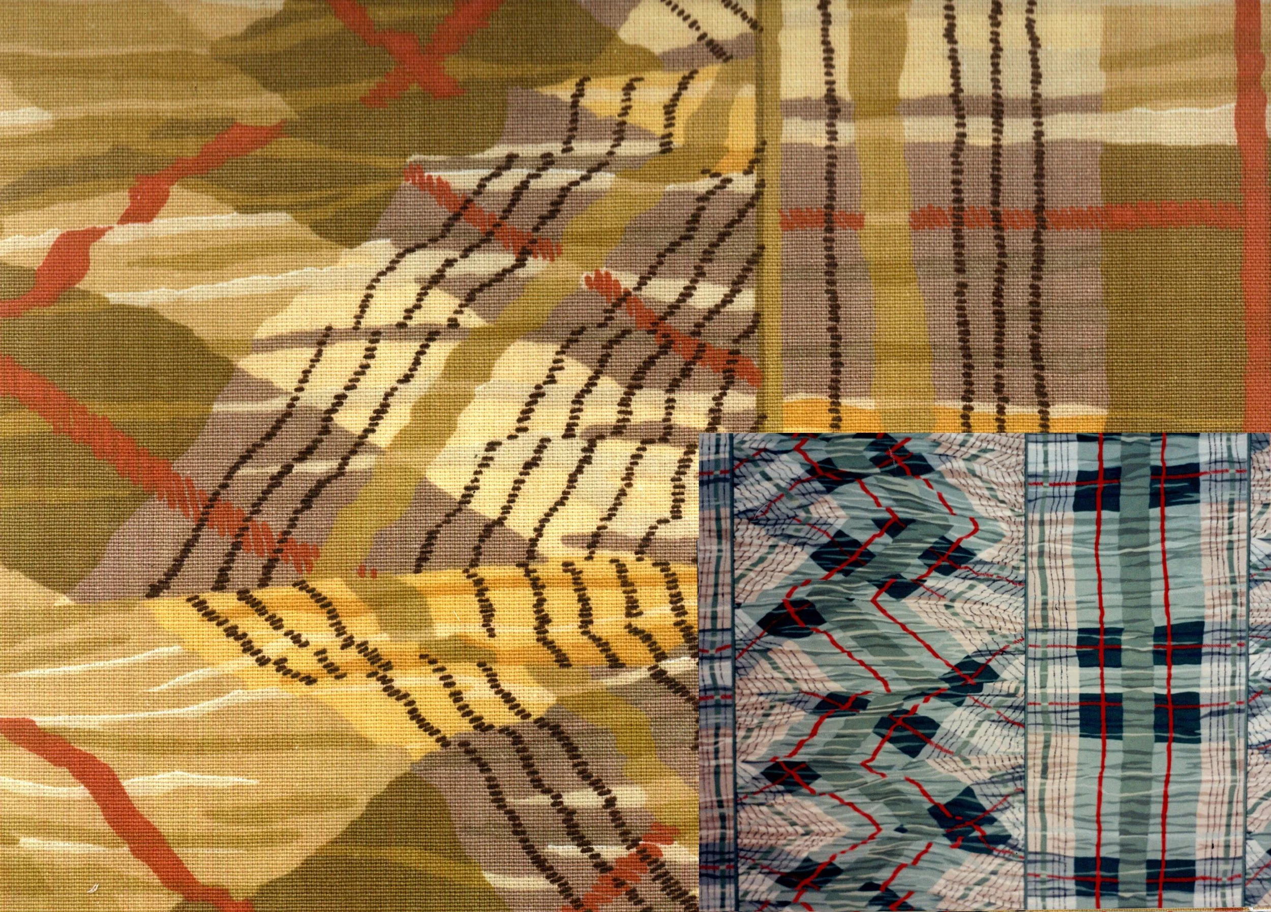 Payne Fabrics/Flat Reproduction from Vanderbilt Skirt/Printed Fabric