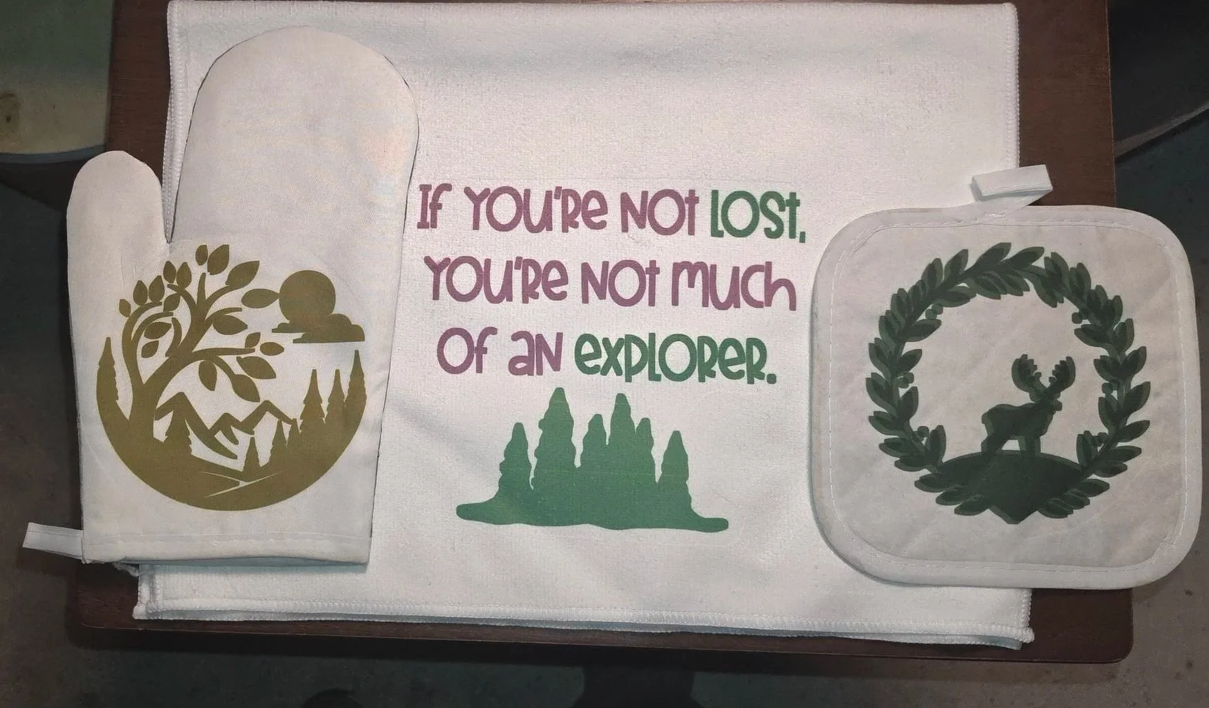 Kitchen Set - Dish Towel, Pot Holder, and Mitten