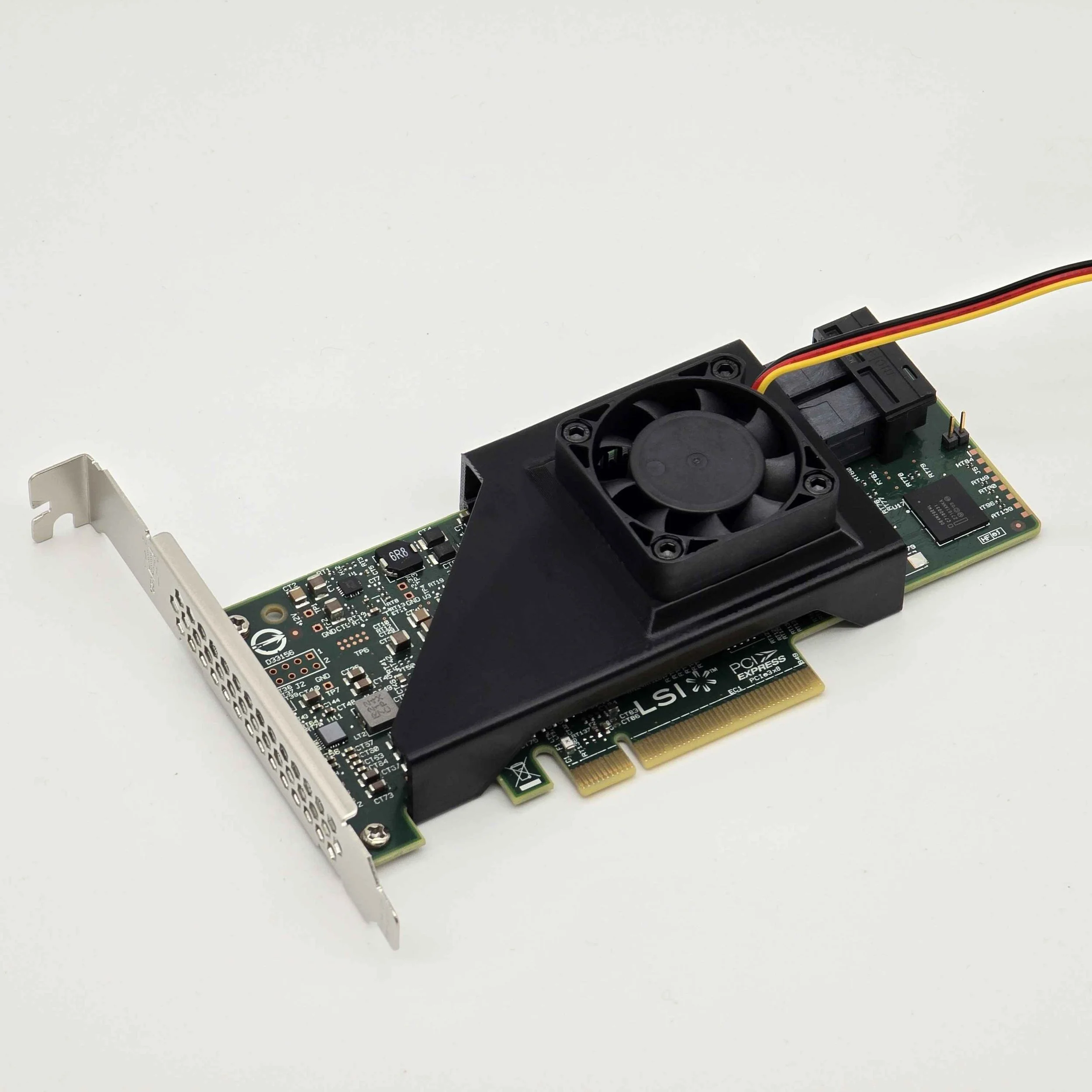 LSI 9300-8i SAS HBA Cooling Fan Included + Shroud All-In-One Cooler Kit