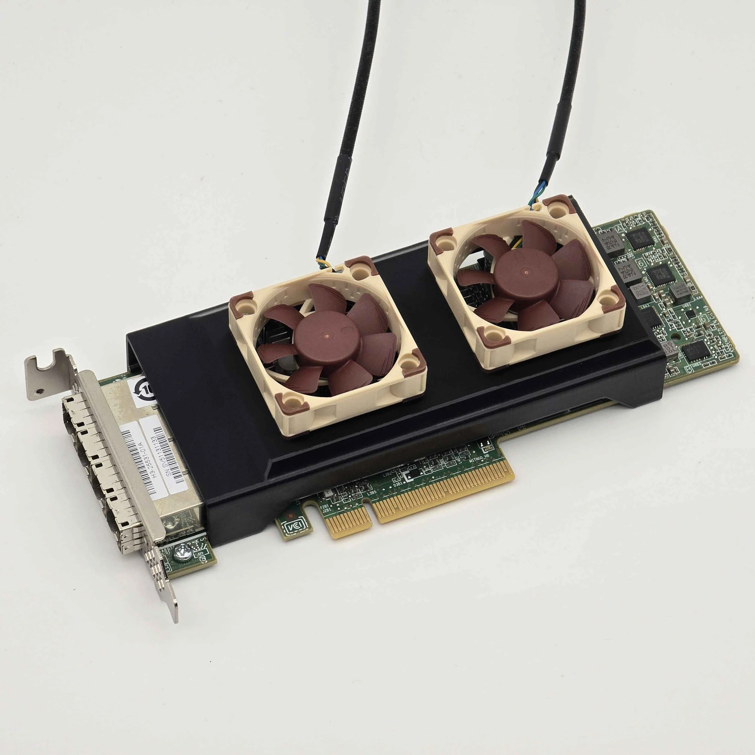 LSI 9206 16e 1V1W2 0TFJRW 00MH94 SAS HBA Noctua Fan Mount Cooling Shroud Cooler
